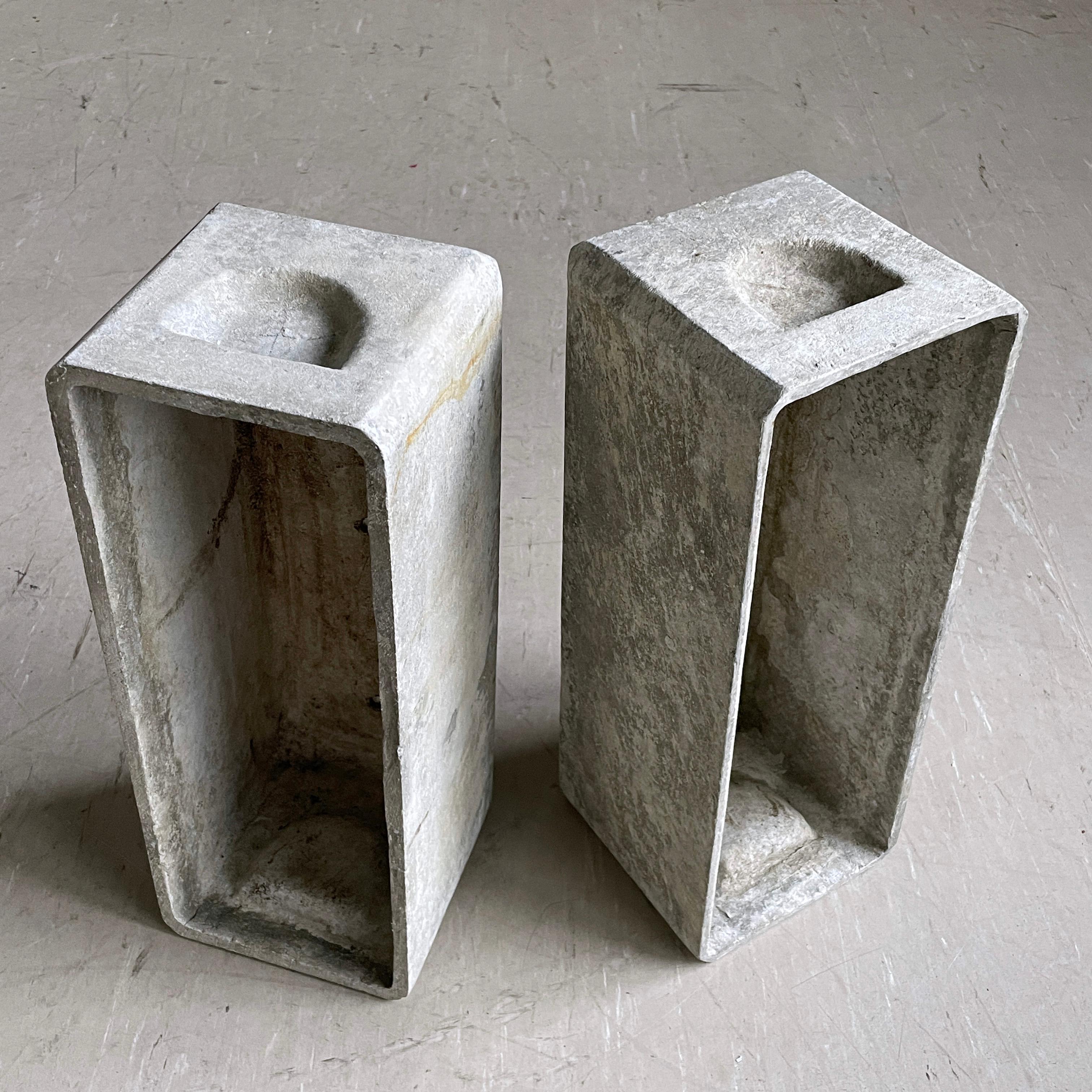 Pair of 1950's minimalist planters by Swiss designer, Willy Guhl - Eternit AG 8