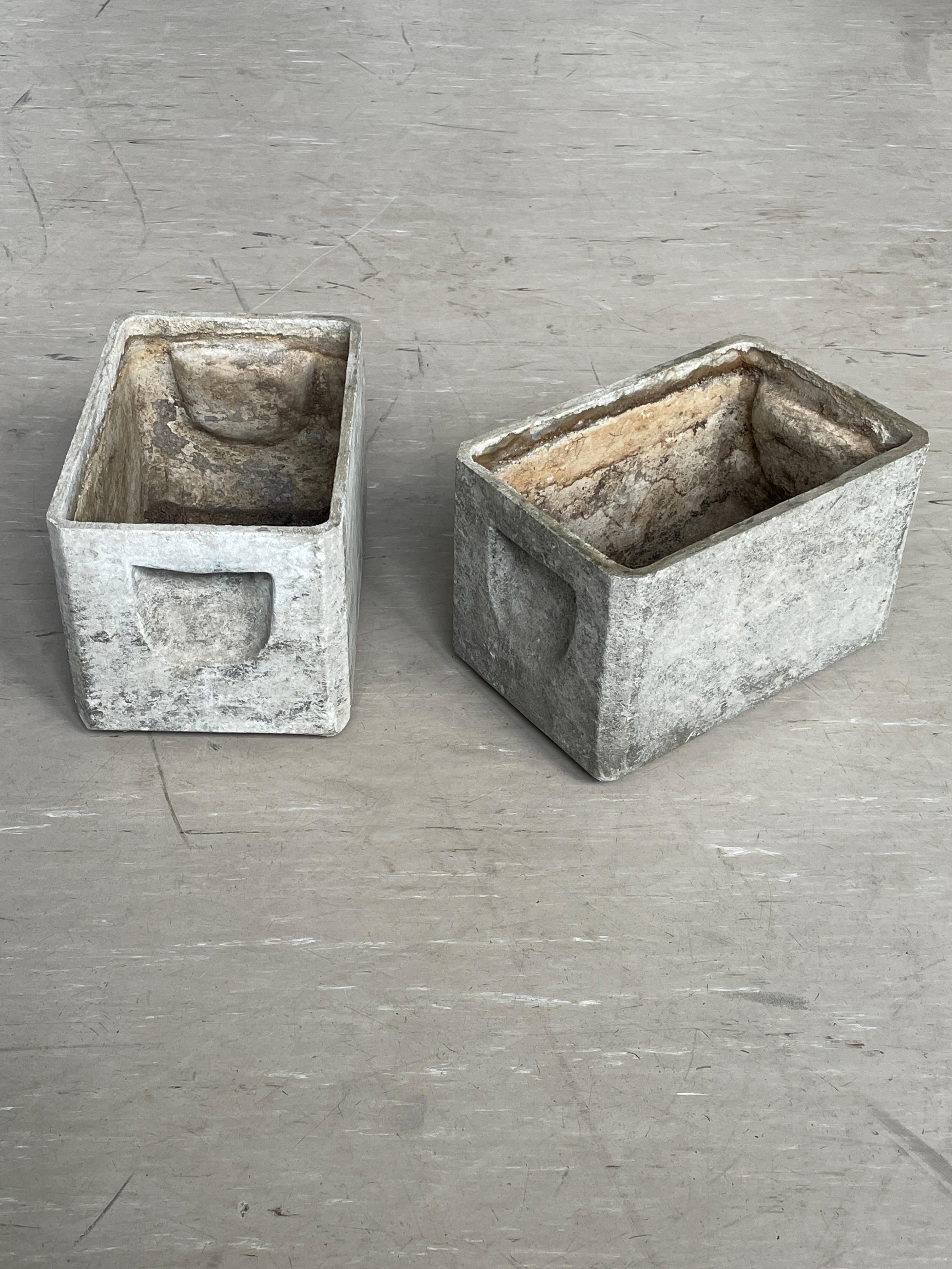 Mid-20th Century Pair of 1950's minimalist planters by Swiss designer, Willy Guhl for Eternit AG