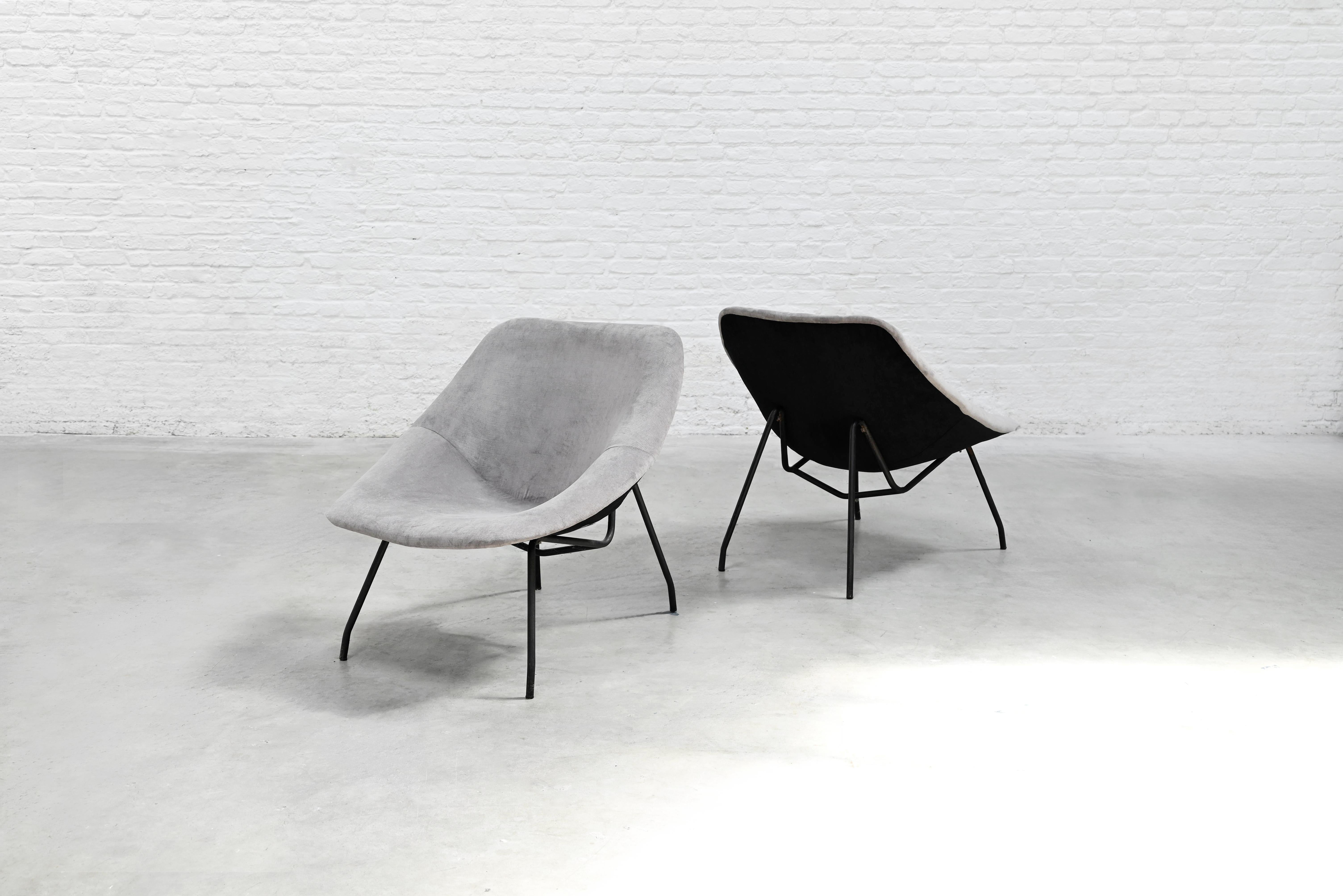 Paar modernistische Sessel aus den 1950er Jahren von GAR, Frankreich (Moderne der Mitte des Jahrhunderts) im Angebot