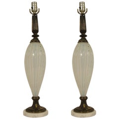 Pair of 1950s Murano Lamps