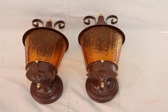 pair of 1950's outdoor sconces