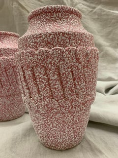 Pair of 1950's Pale Rose Vases