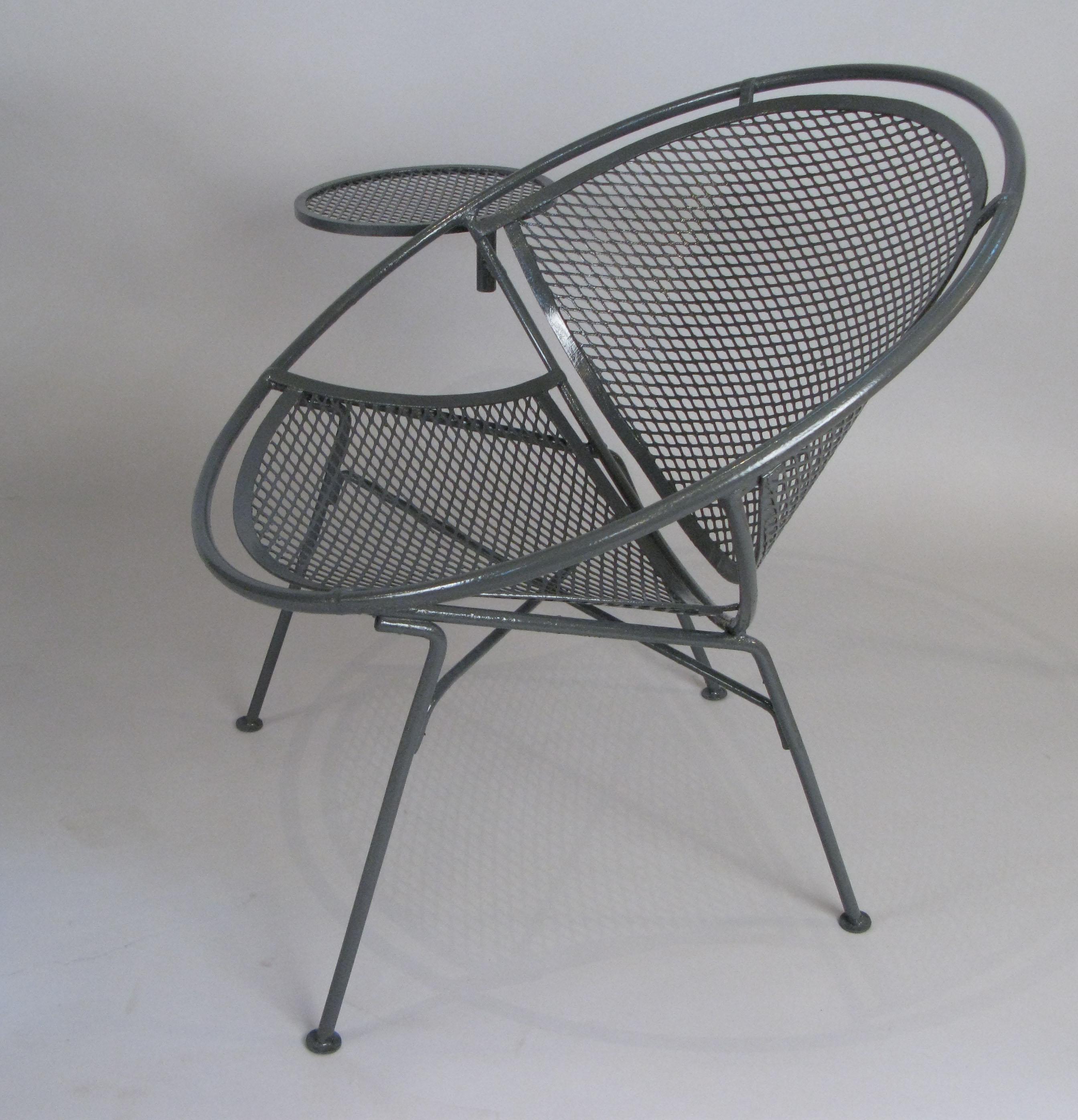 Mid-20th Century Pair of 1950s Radar Lounge Chairs with Ottoman by Salterini