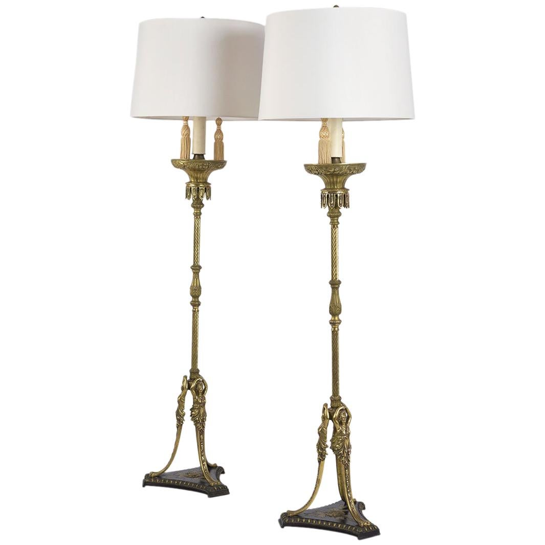 Pair of Regency Floor Lamps