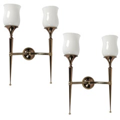 Pair of 1950s Sconces by Maison Arlus