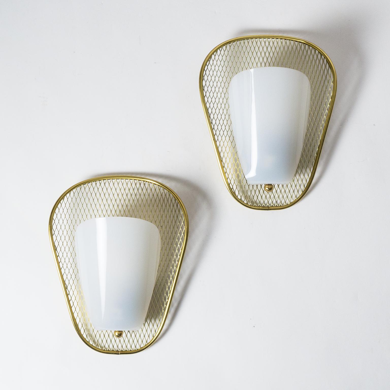Pair of 1950s Sconces in the Manner of Jacques Biny 7