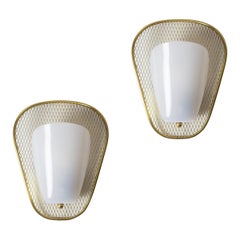 Pair of 1950s Sconces in the Manner of Jacques Biny