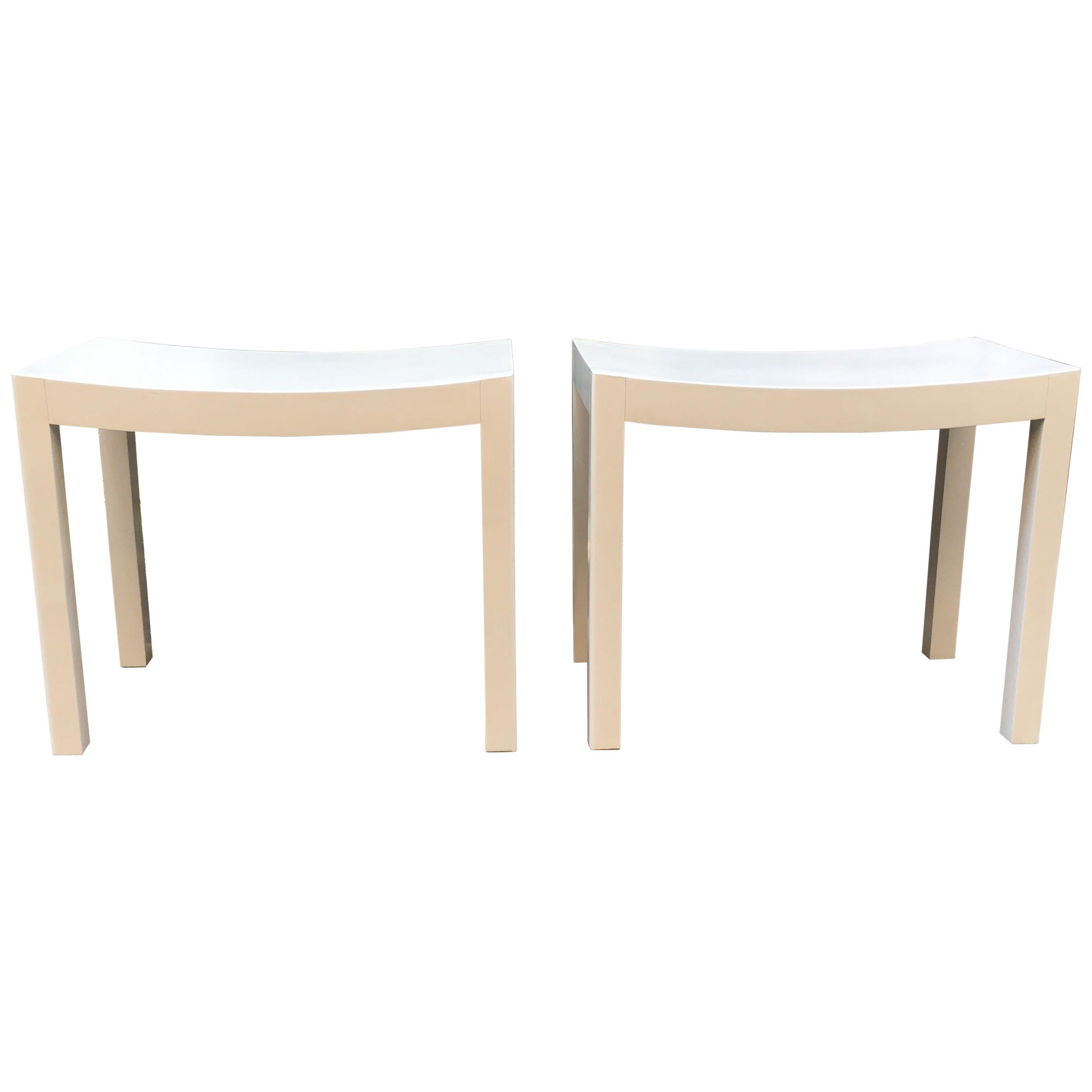 Pair of 1950s Scoop Seat Stools