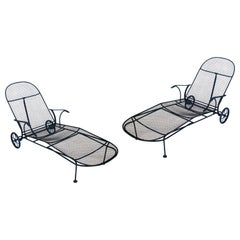 Pair of 1950's Sculptura Chaise Lounges by Russell Woodard