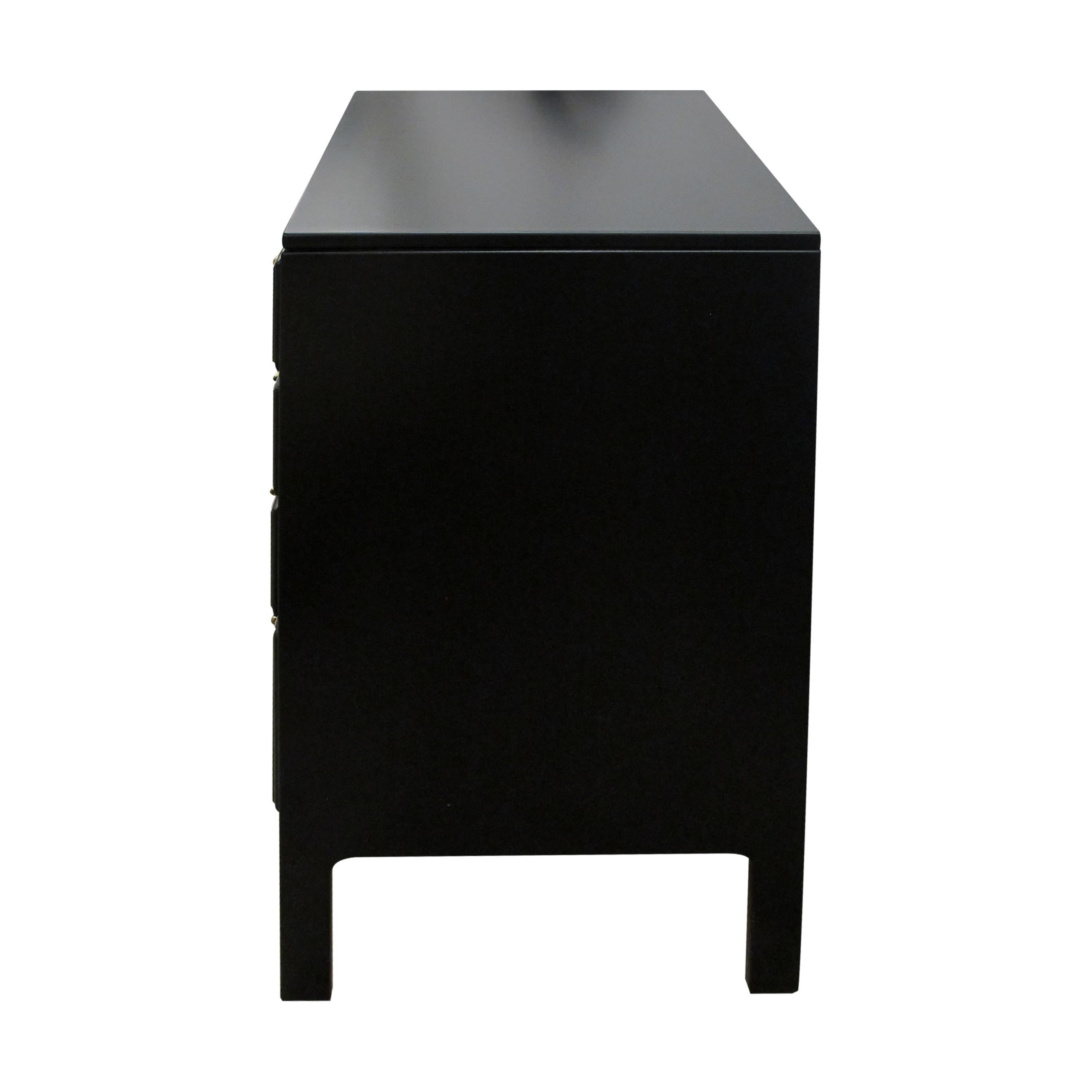 Mid-Century Modern Pair of 1950s Swedish Ebonised Chest of Drawers by David Rosen for Bodafors