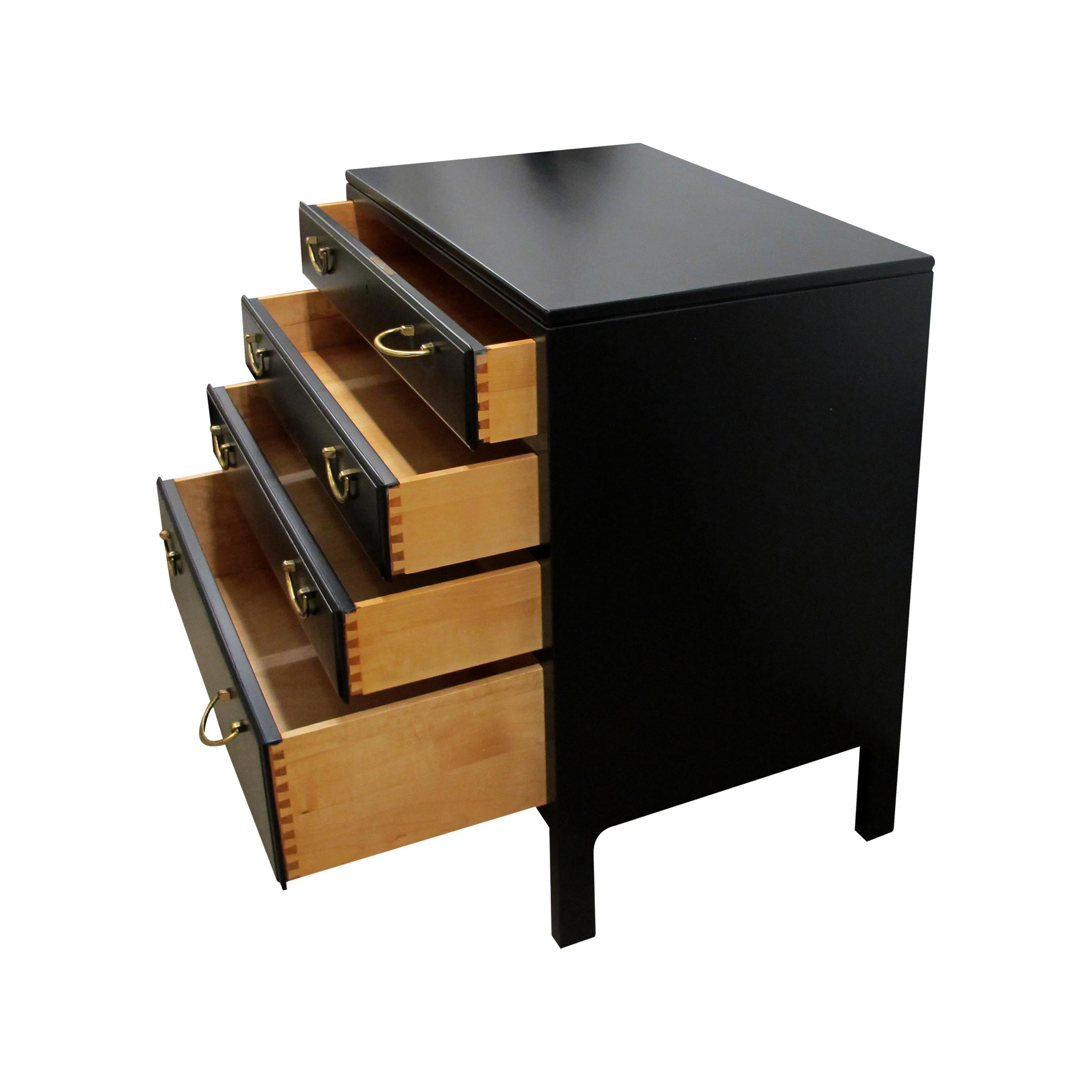 Other Pair of 1950s Swedish Ebonised Chest of Drawers by David Rosen for Bodafors