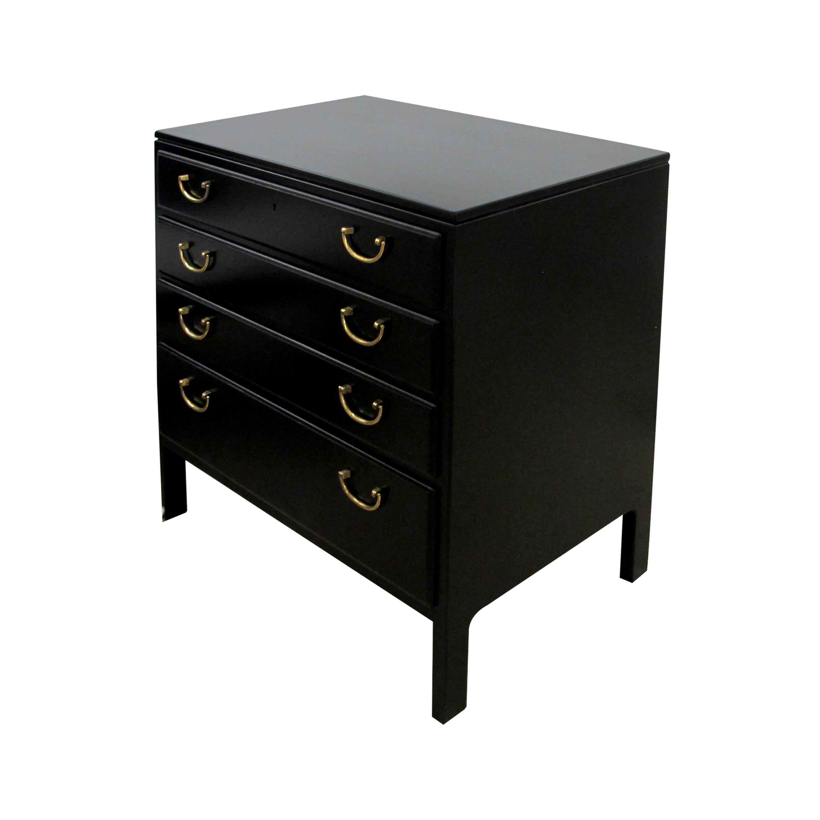 Pair of 1950s Swedish Ebonised Chest of Drawers by David Rosen for Bodafors In Good Condition In London, GB