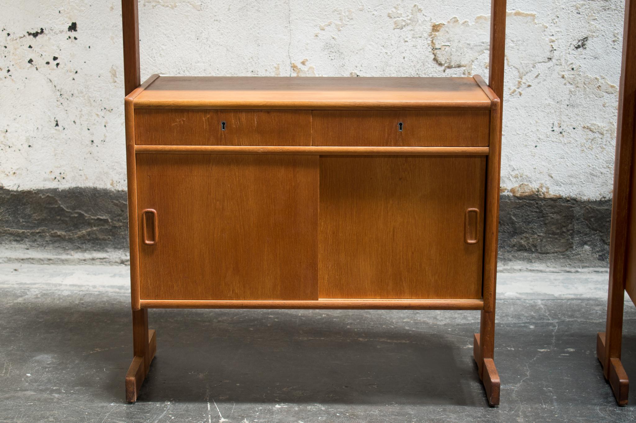 Pair of 1950's Swedish Mid-Century Modern Teak Bookcases Freestanding Wall Units 4