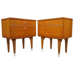 Pair of 1950s Teak Wooden Bedside Tables