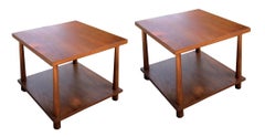 Pair of 1950's T.H. Robsjohn-Gibbings for Widdicomb Square End/Side Tables