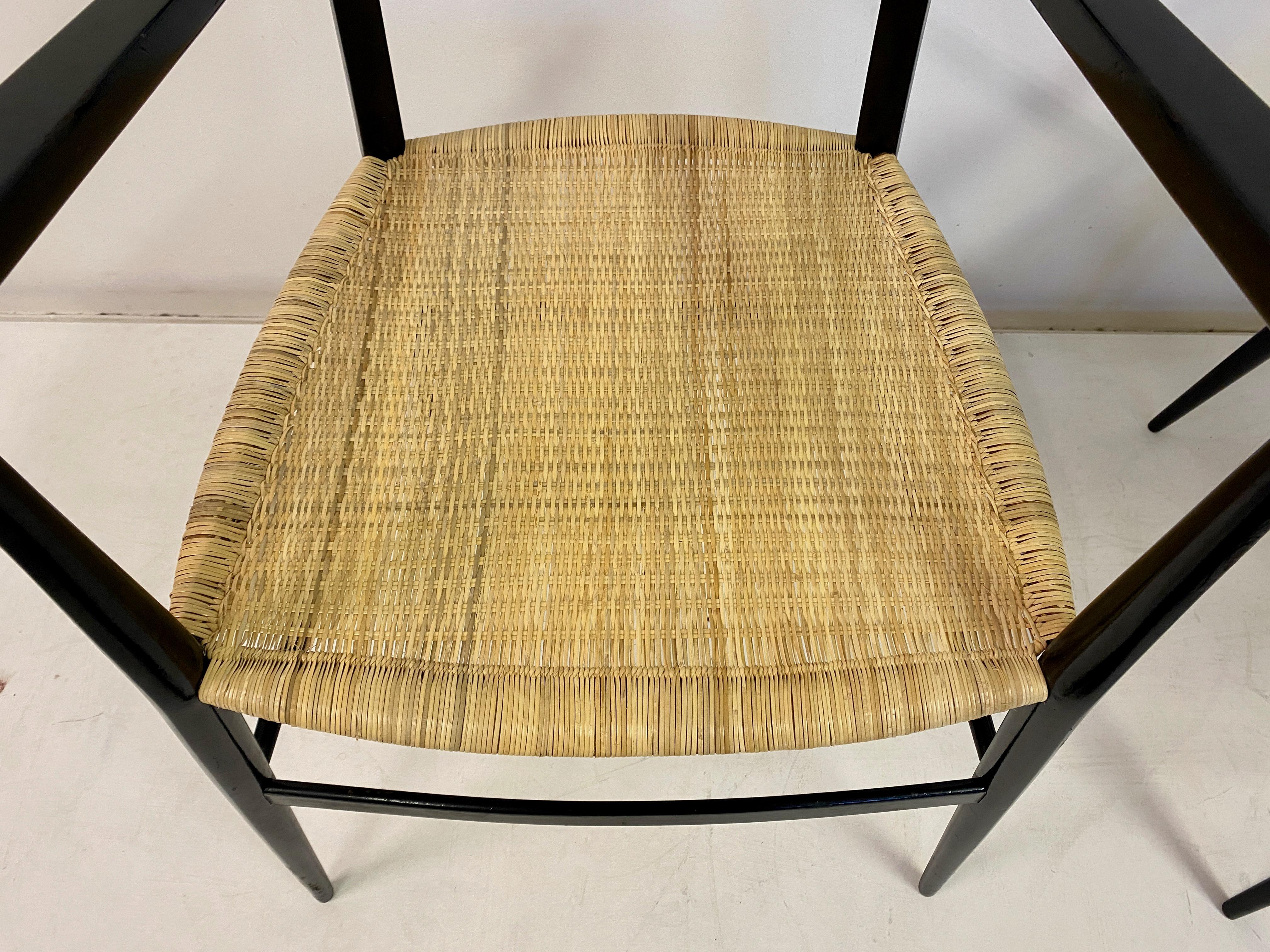Italian Pair of 1950s Tigullina Chairs by Colombo Sanguineti For Sale