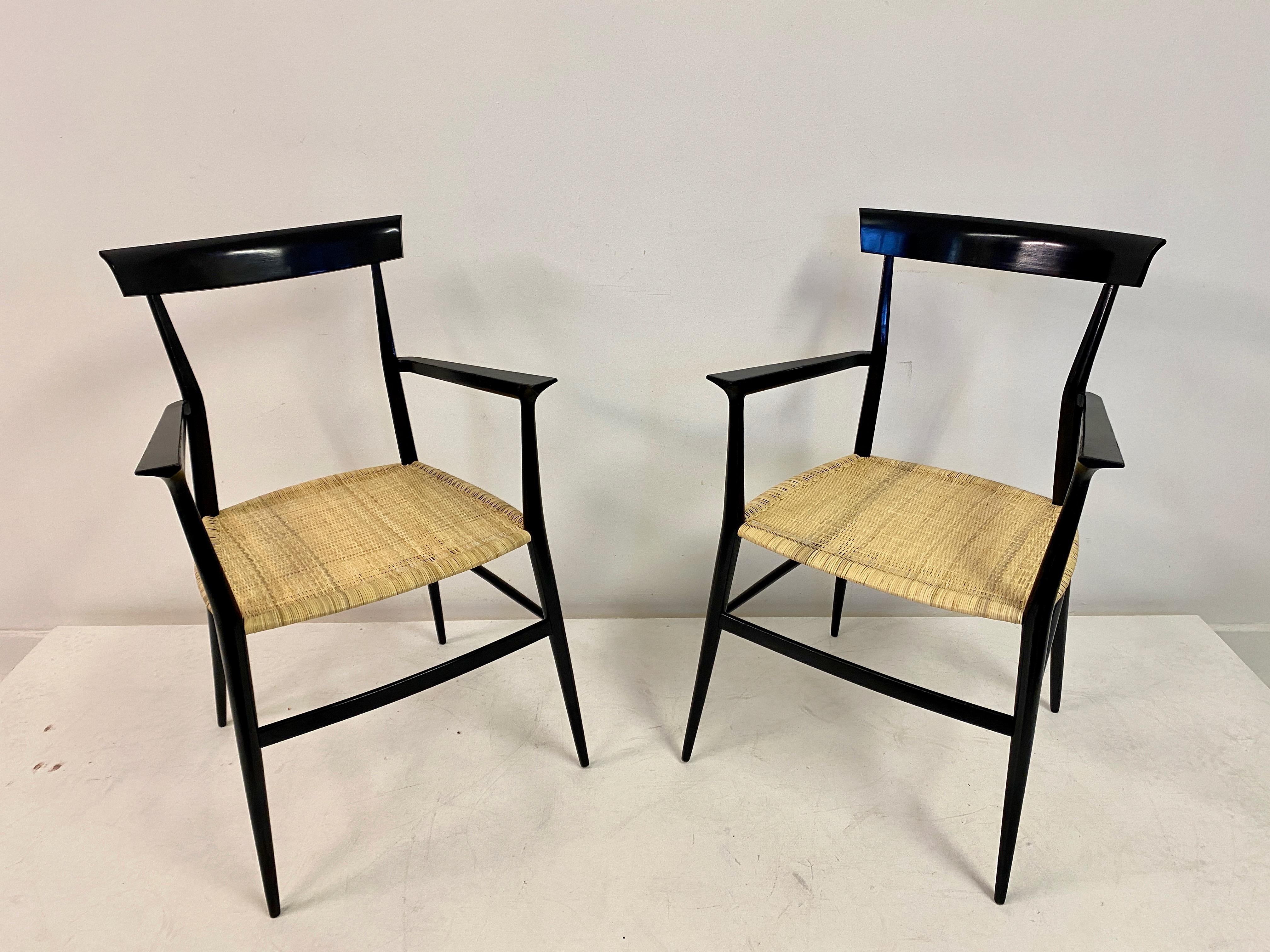 Pair of 1950s Tigullina Chairs by Colombo Sanguineti For Sale 1