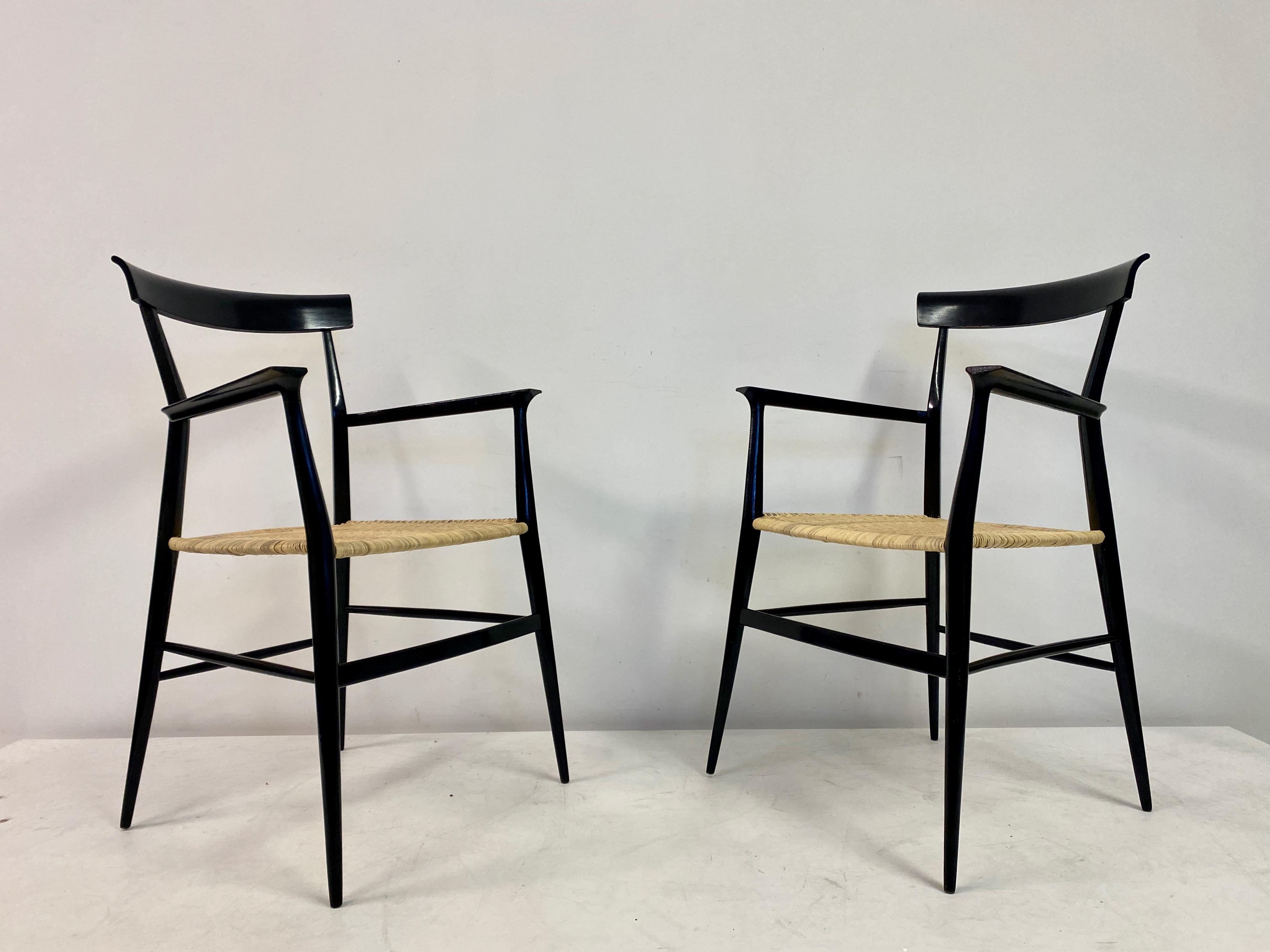 Pair of 1950s Tigullina Chairs by Colombo Sanguineti For Sale 2