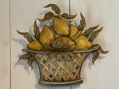 Pair of 1950s Tole Fruit Baskets