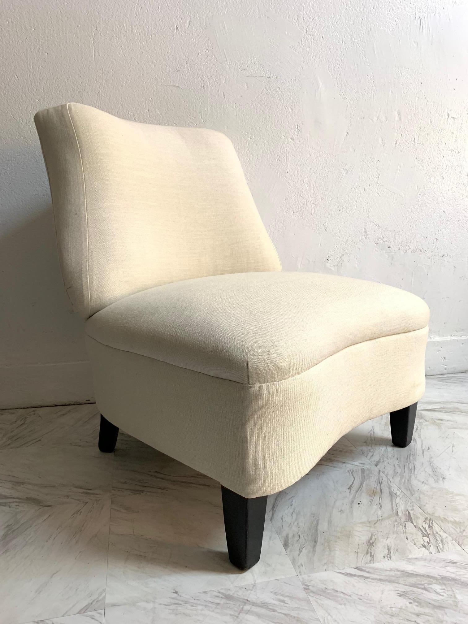 Mid-Century Modern Paire de fauteuils de salon tapissés des années 1950 en vente