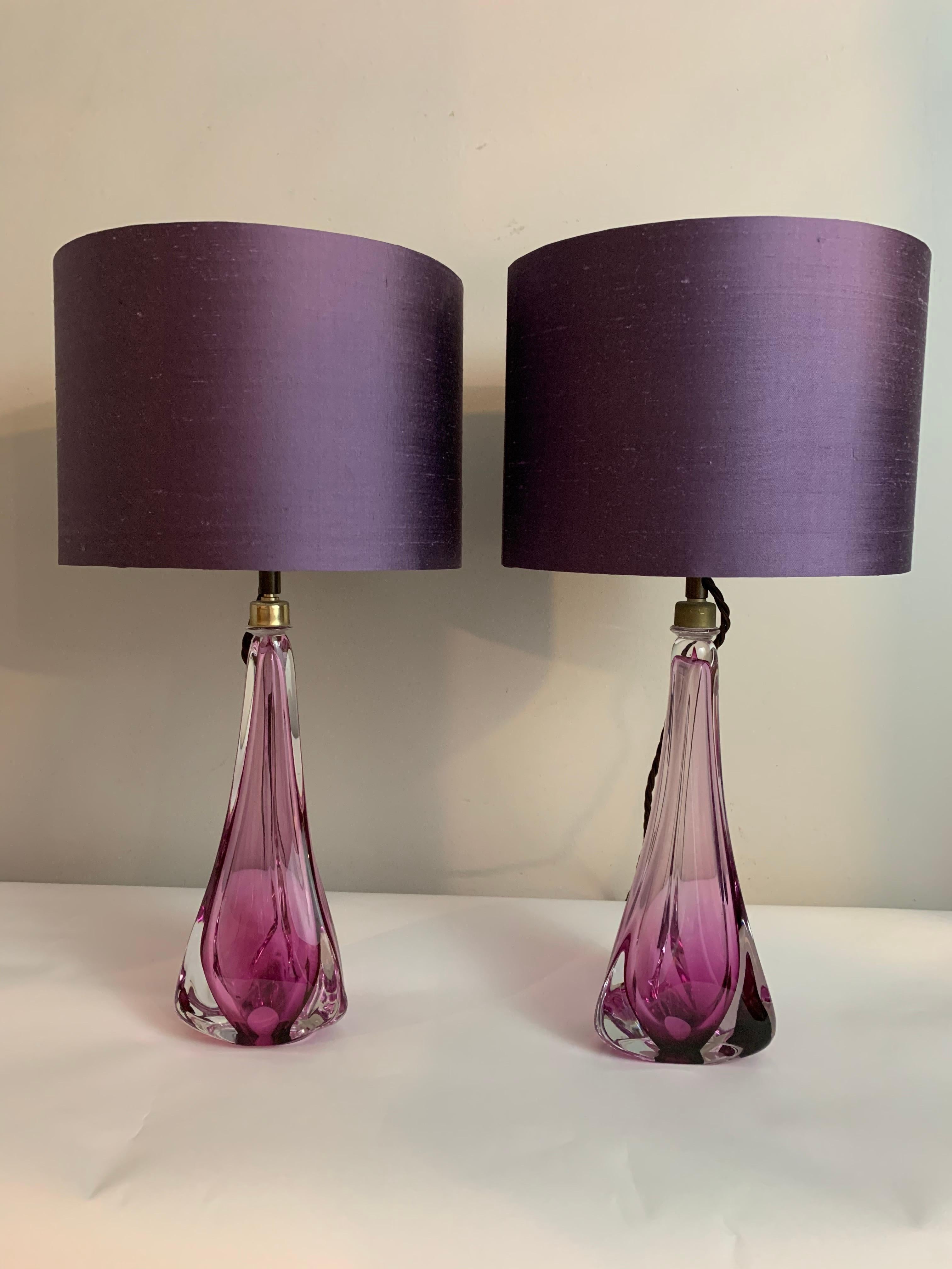 purple lamps