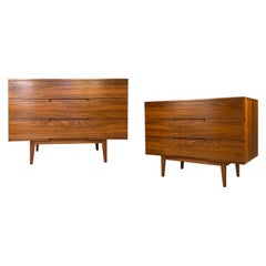 Pair of 1950
s Walnut Chests by Mel Smilow