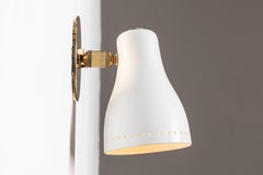 Pair of 1950s White Perforated Sconces Attributed to Jacques Biny