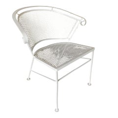 Pair of 1950s Woodard Pinecrest Mesh Iron Patio/Outdoor Lounge Chairs