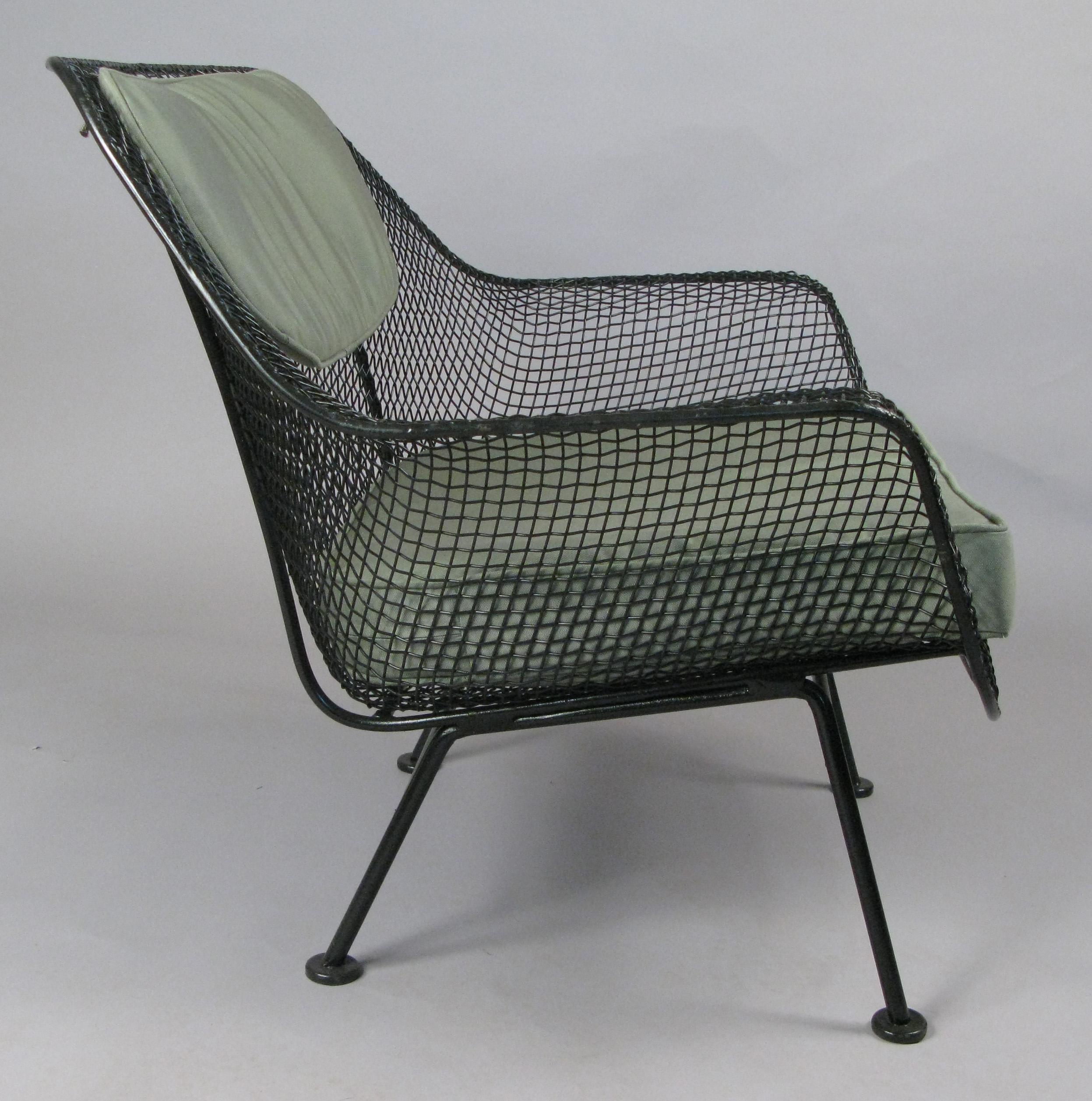 American Pair of 1950s Woodard Sculptura Garden Lounge Chairs