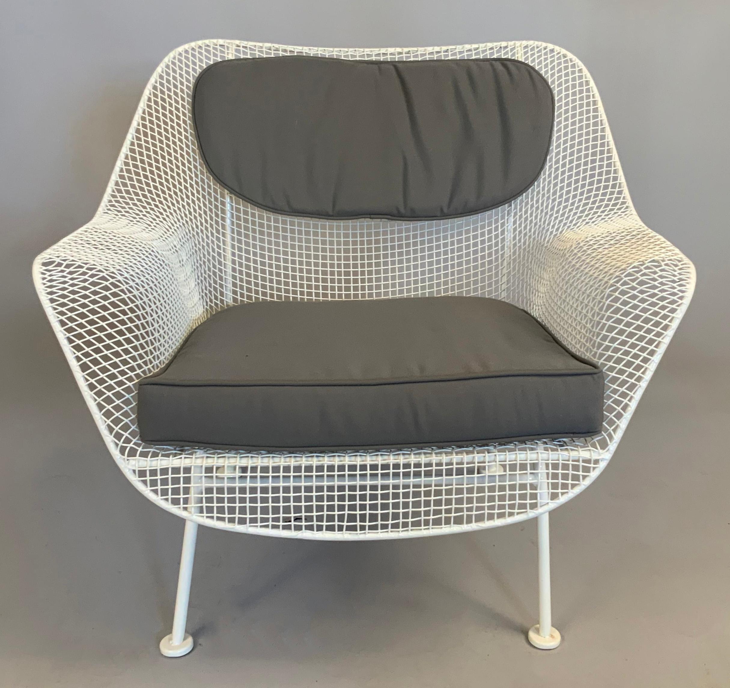 American Pair of 1950s Woodard Sculptura Lounge Chairs