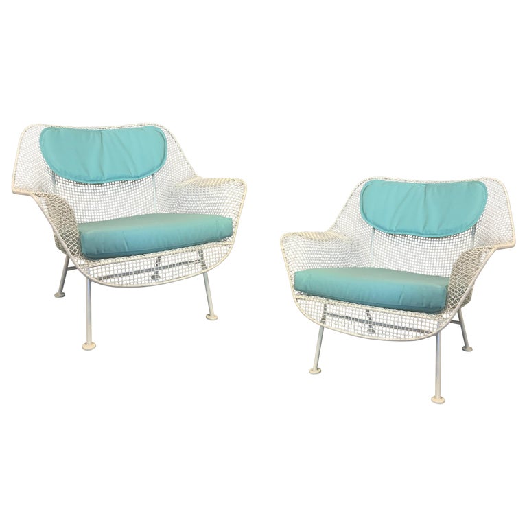 1950s Woodard Sculptura Lounge Chairs, 1950 S Woodard Outdoor Furniture