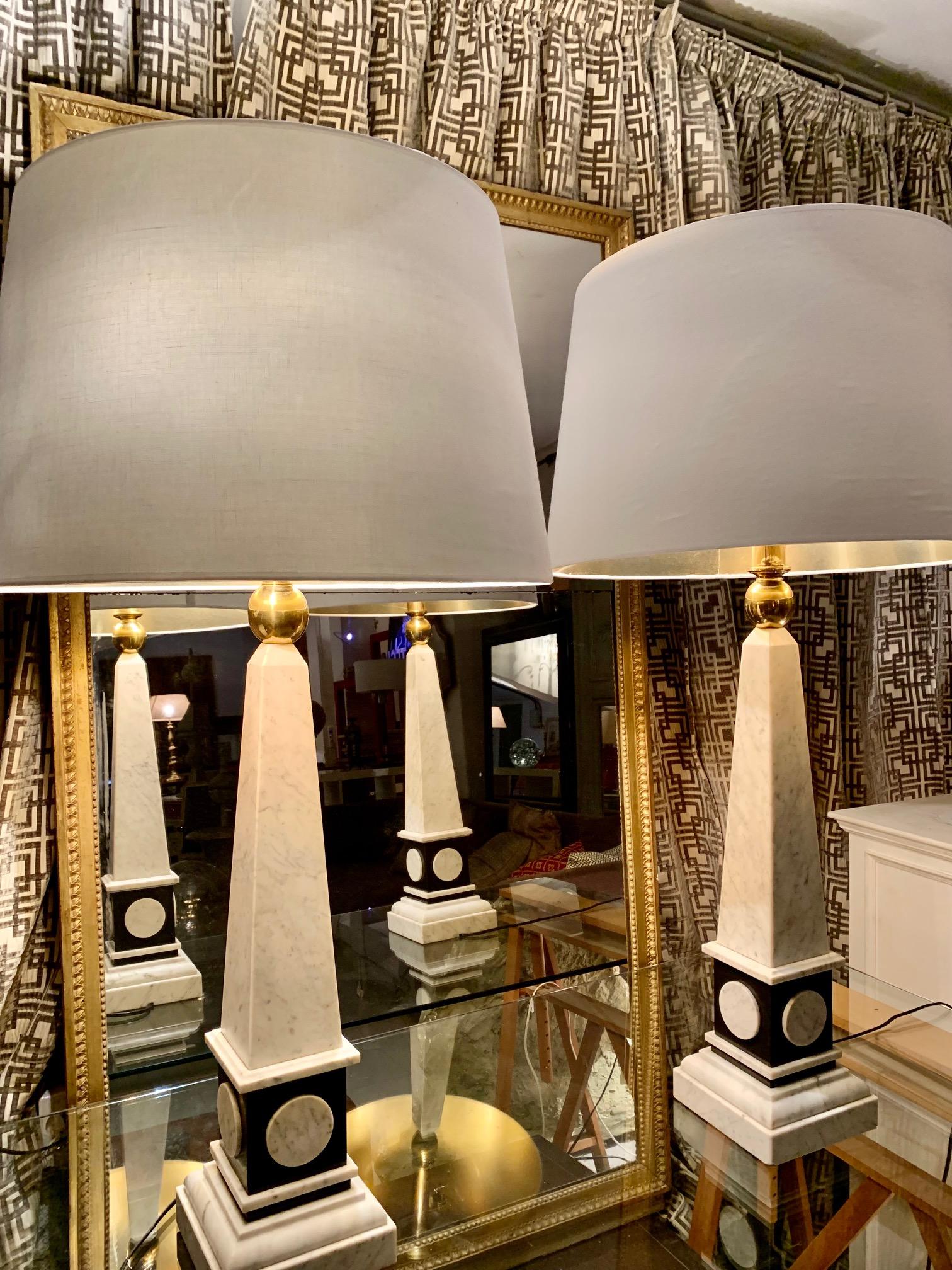 large stone lamps