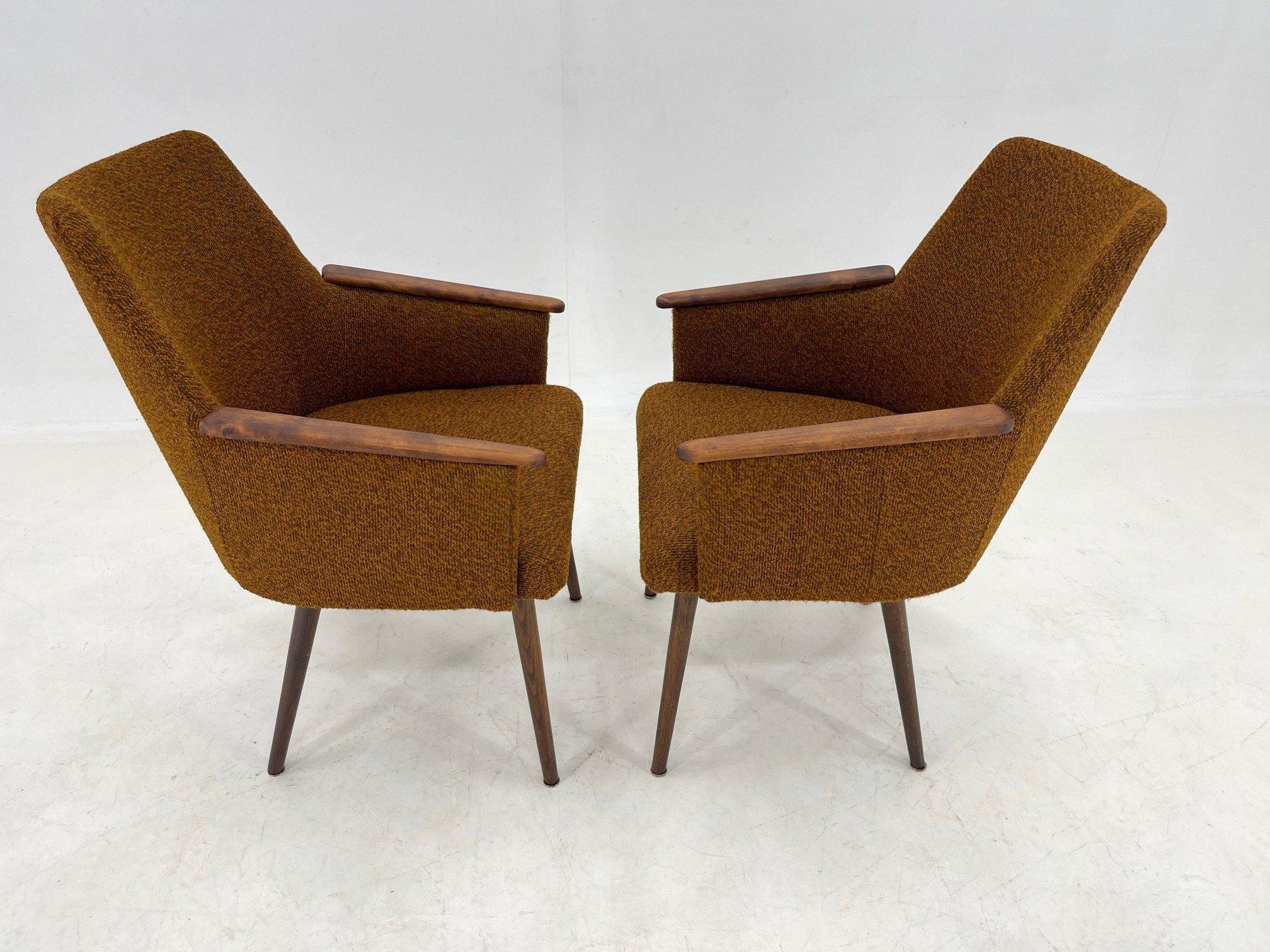 Mid-Century Modern Pair of 1960's Armchairs, Germany For Sale