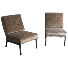 Pair of 1960s Armchairs Upholstered in Dedar Fabric