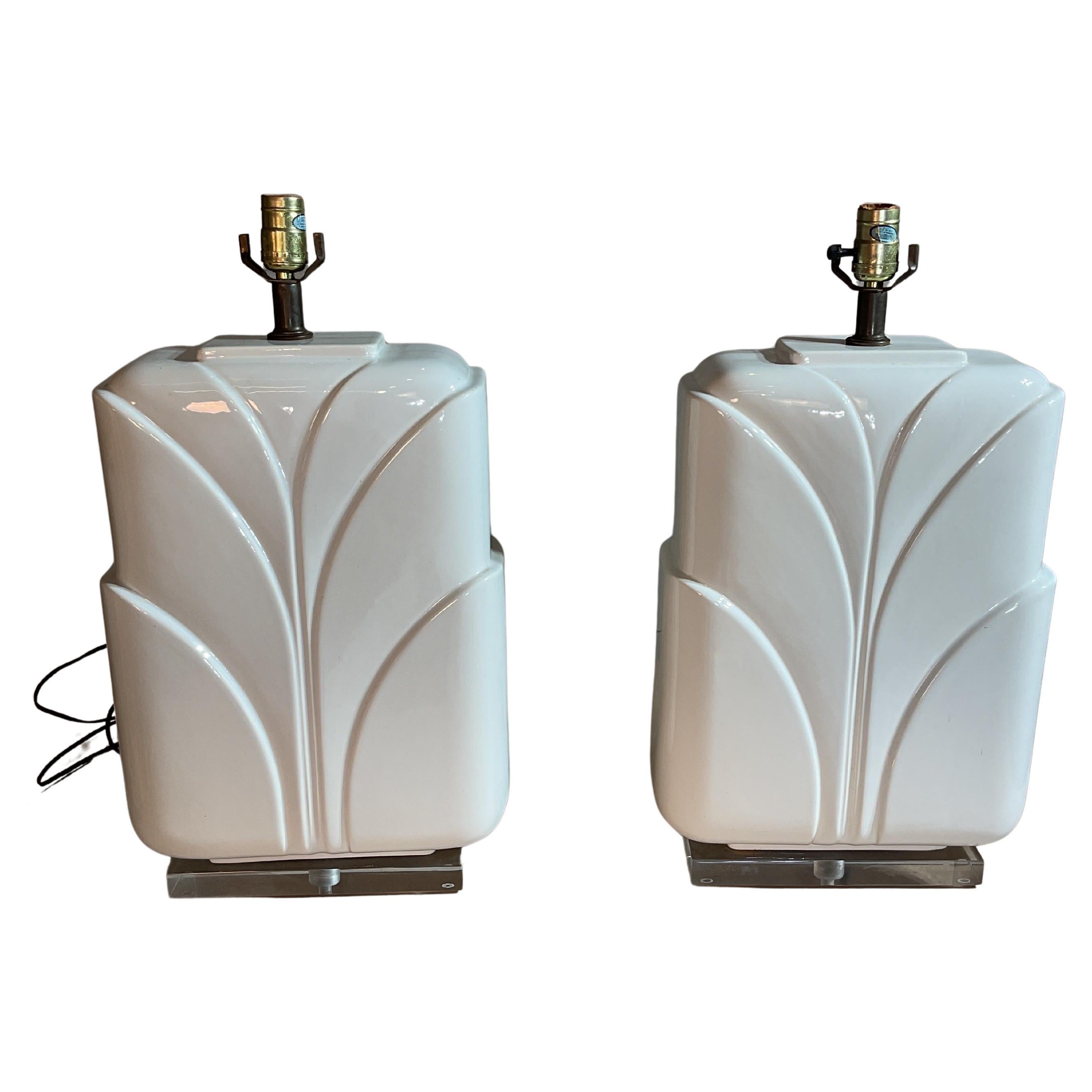 Coppia di lampade Art Deco degli anni '60