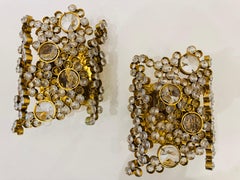 Pair of 1960s Austrian Crystal Palwa Mid Century Wall Lamps