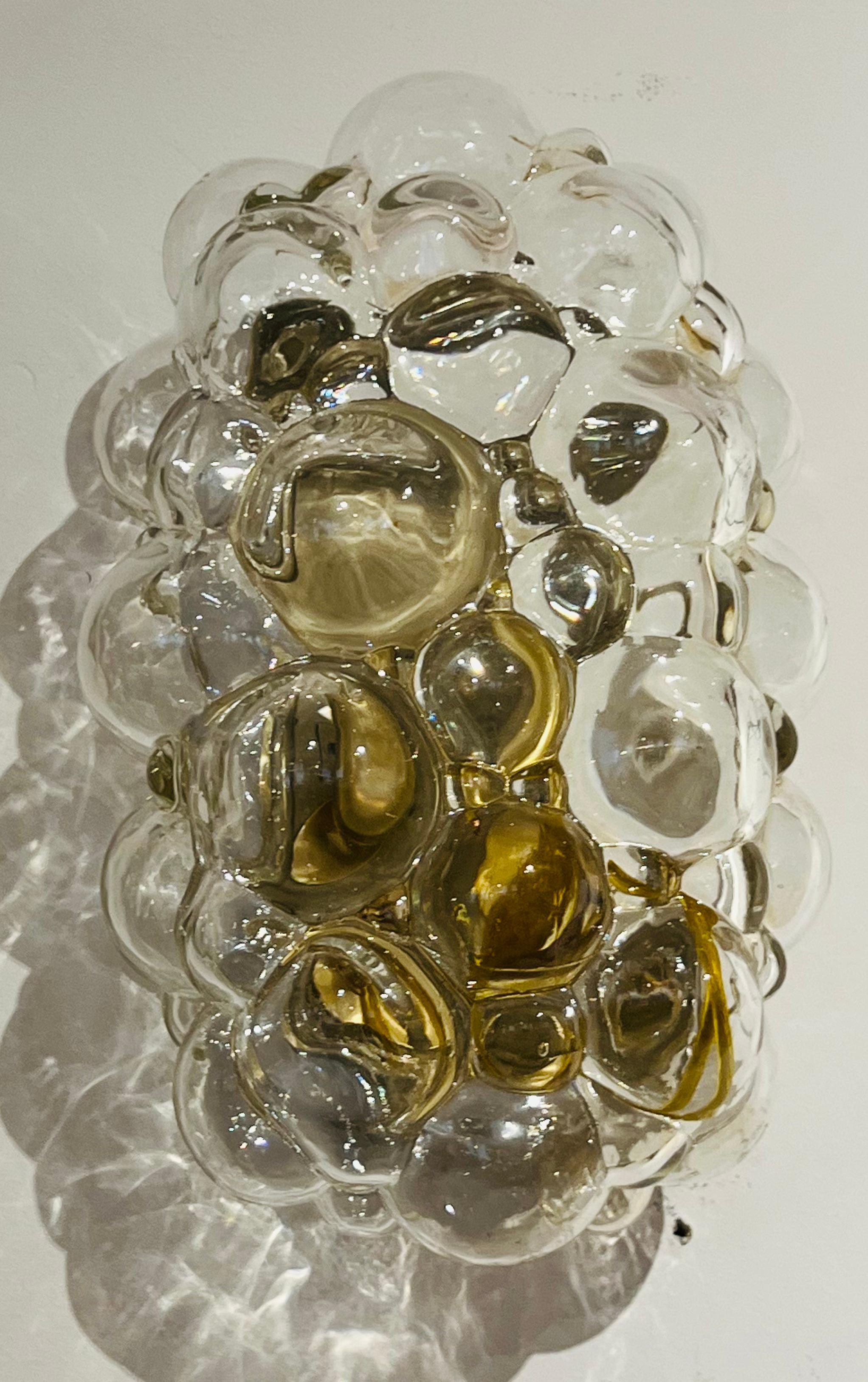 Paar 1960er Österreichische Helena Tynell Bubble Glas Wandlampen Midcentury 2