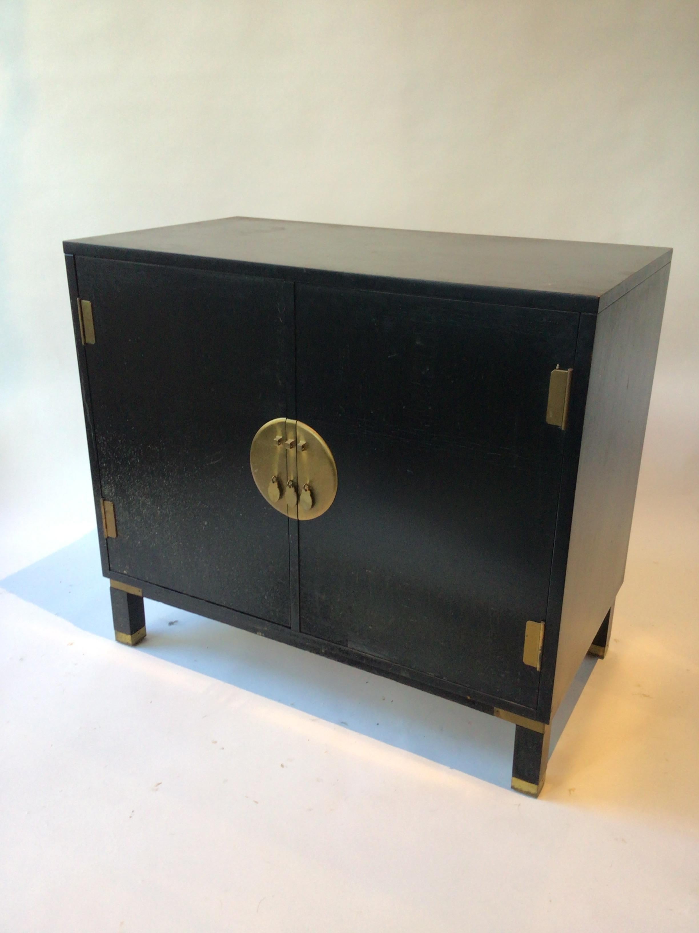 Mid-20th Century Pair of 1960s Baker Asian Chests with Brass Hardware