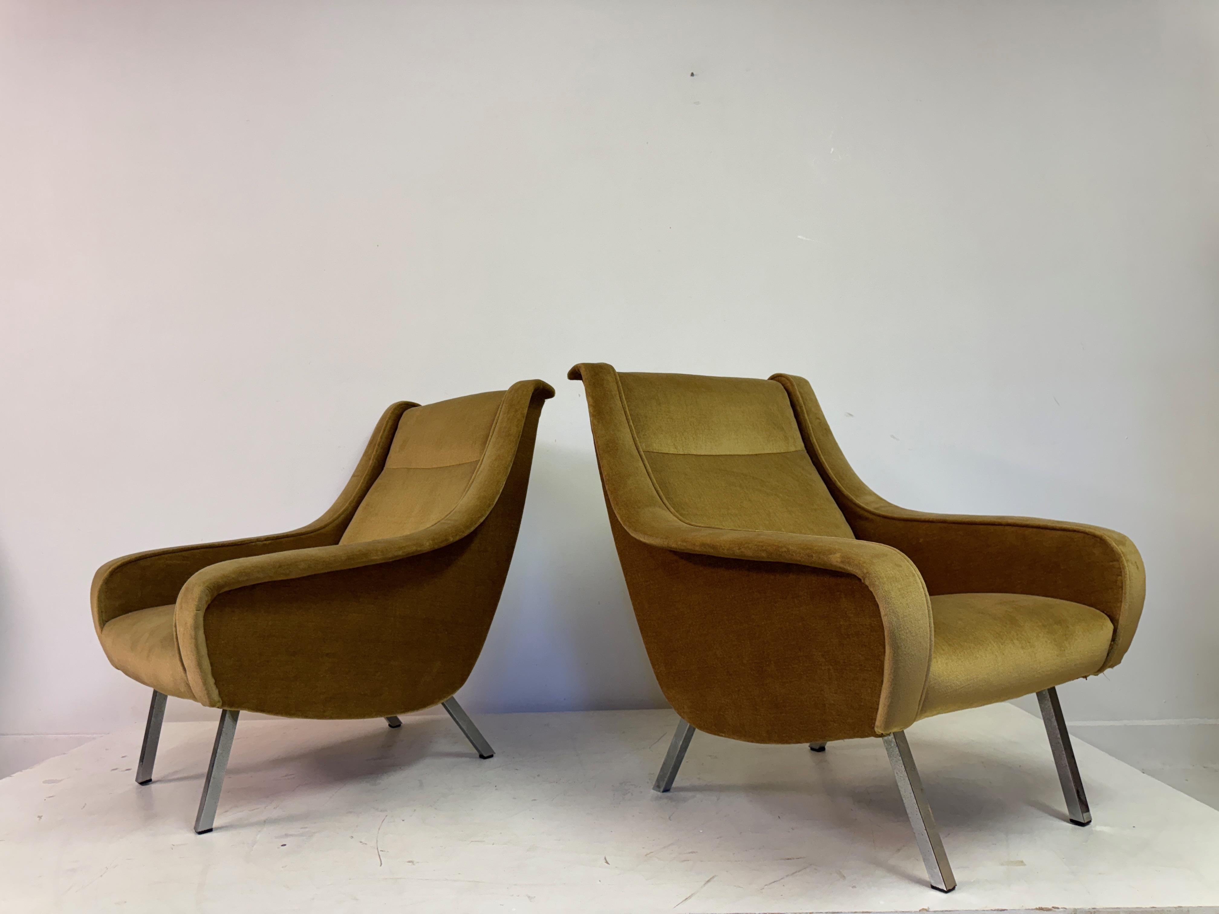 Pair of 1960s Belgian Armchairs 5
