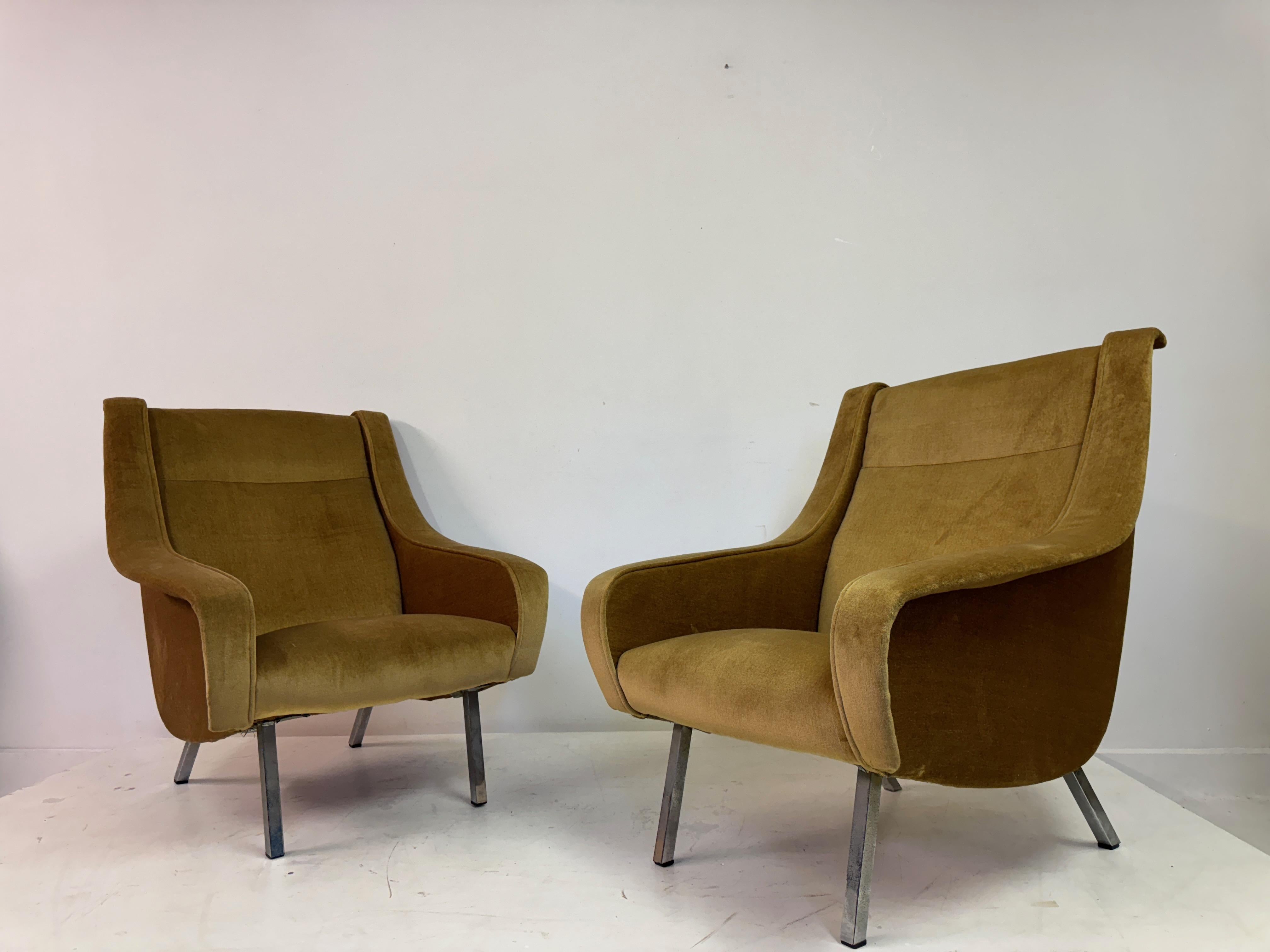 Pair of 1960s Belgian Armchairs 6