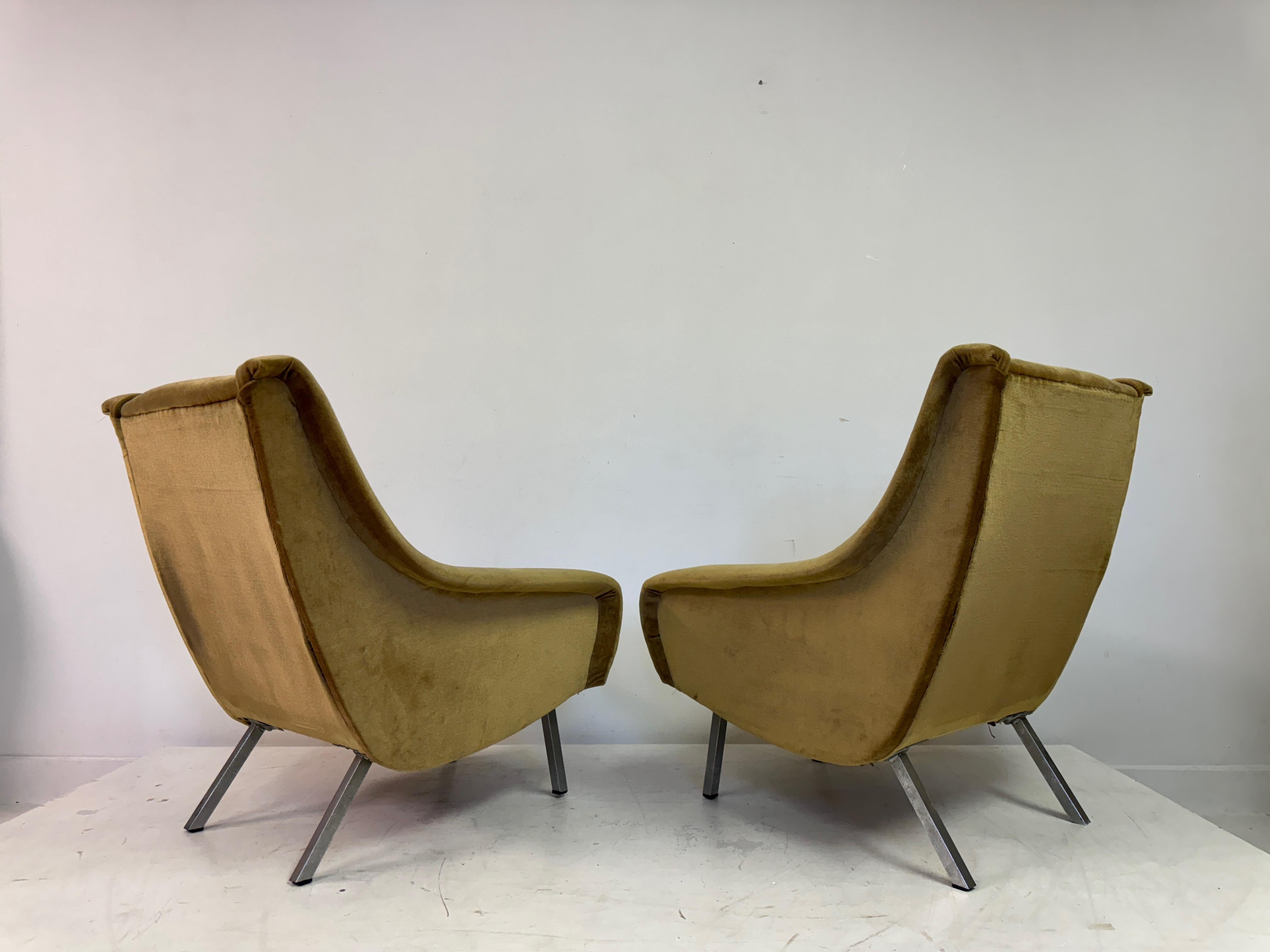 Pair of 1960s Belgian Armchairs 1