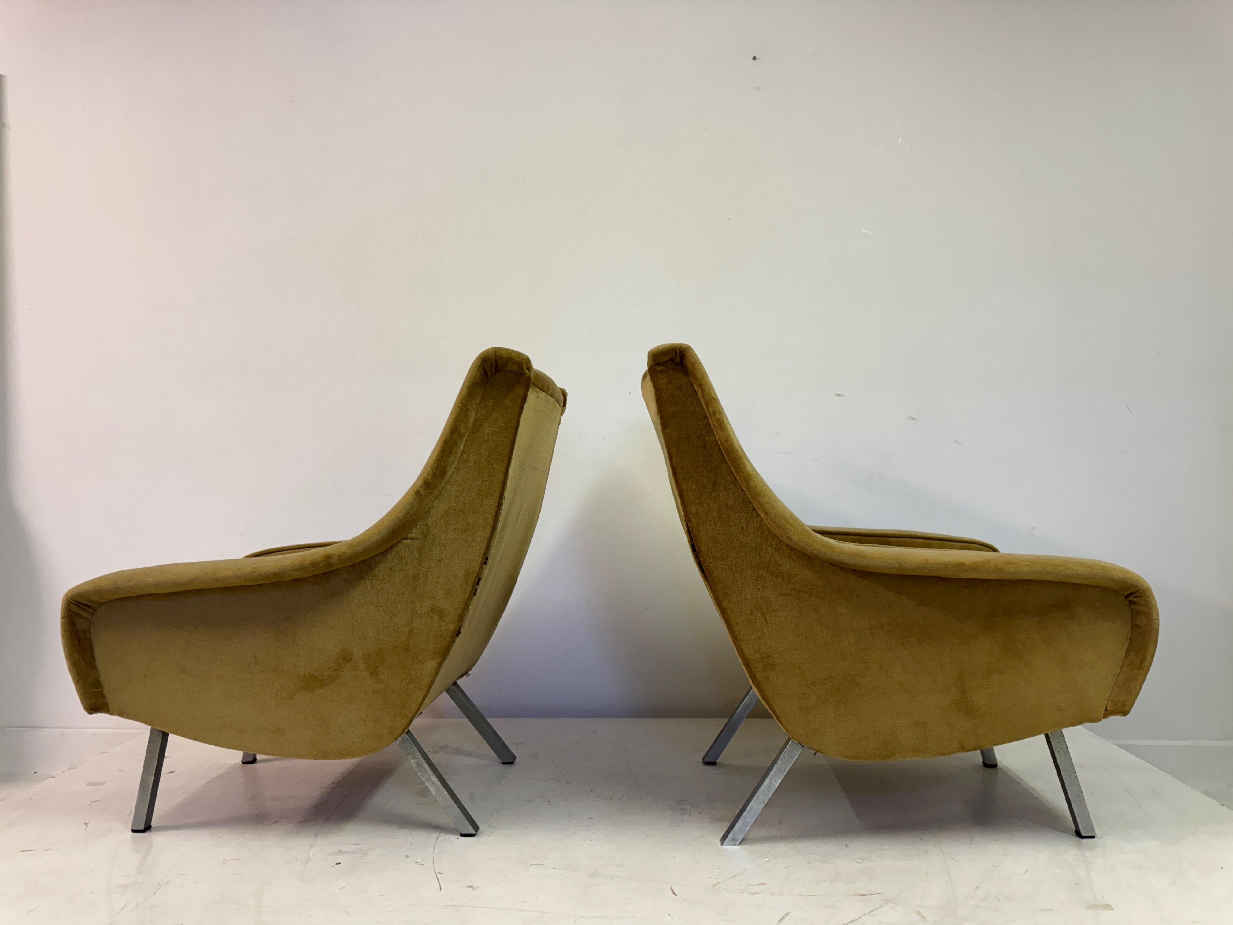 Pair of 1960s Belgian Armchairs 3
