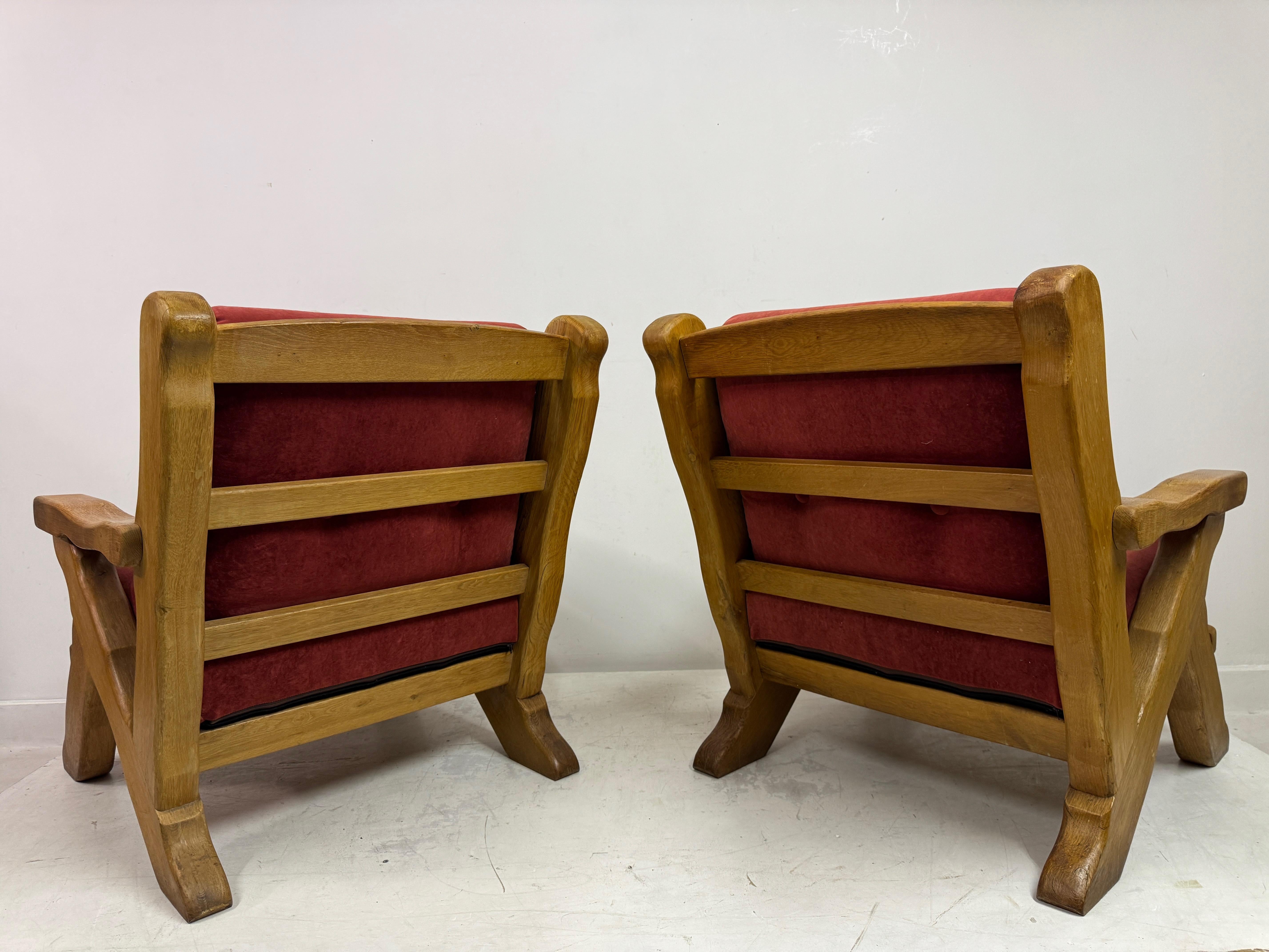 Paire de fauteuils brutalistes belges des années 1960 en vente 6