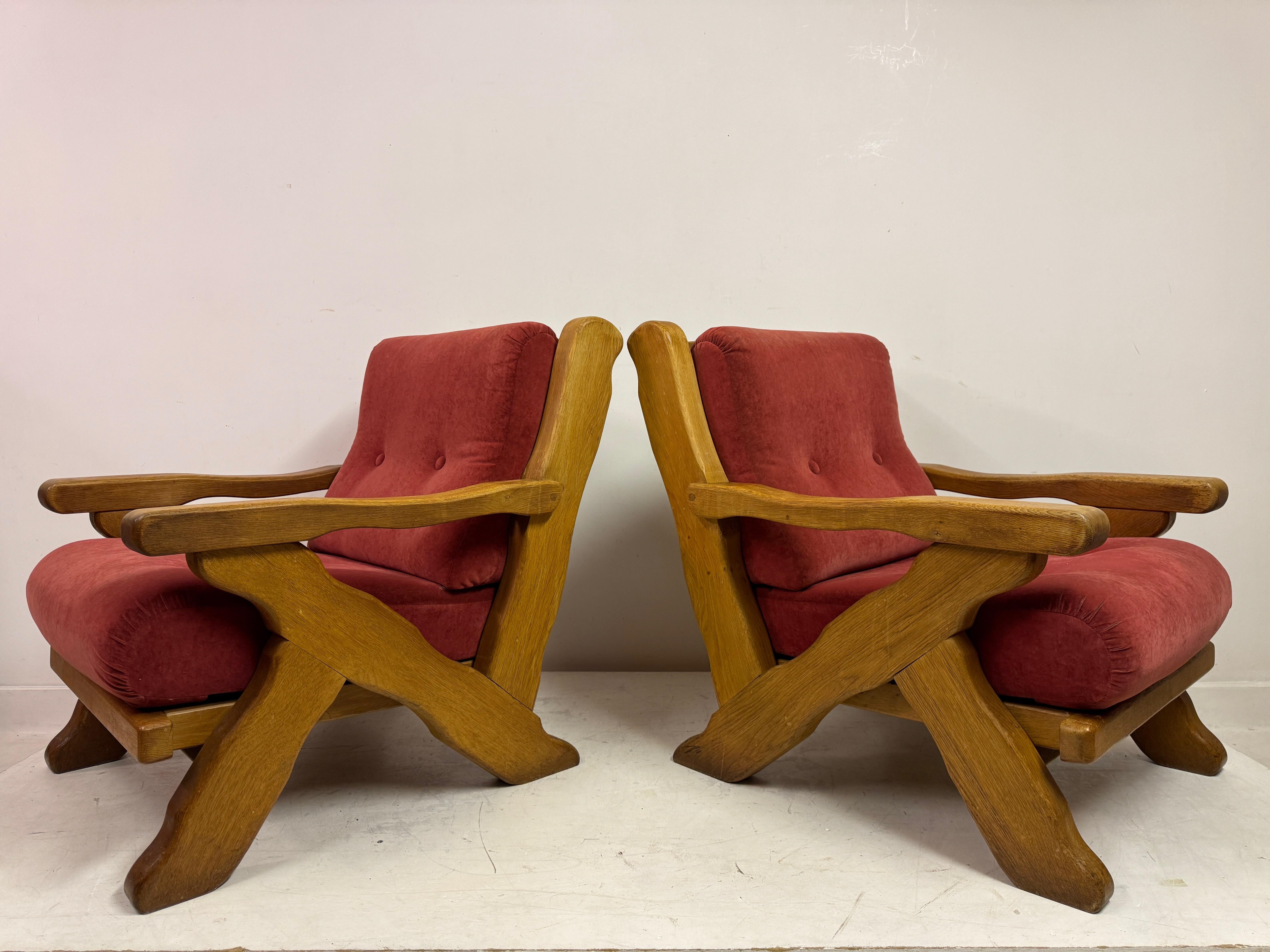 Paire de fauteuils brutalistes belges des années 1960 en vente 8