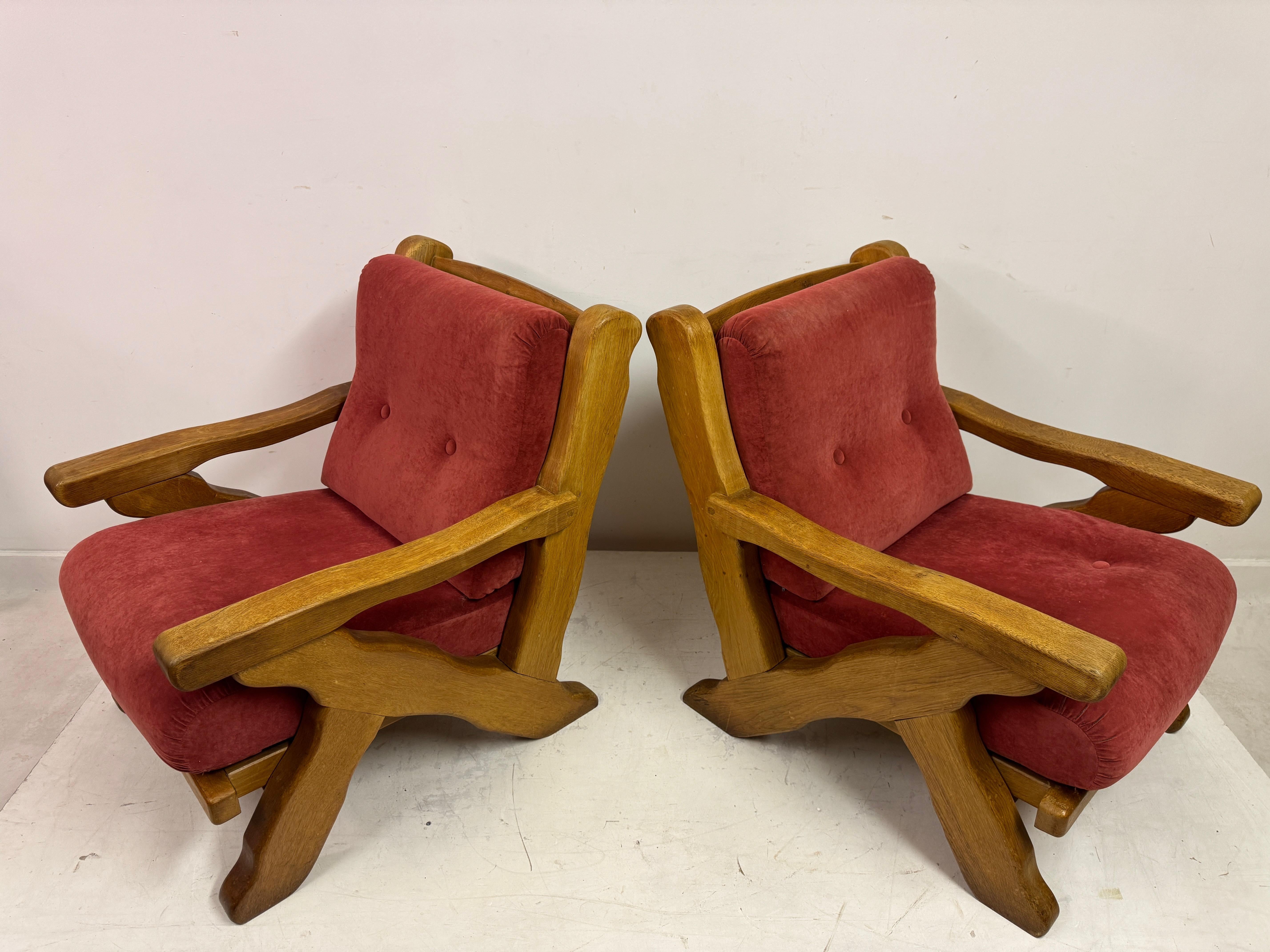 Paire de fauteuils brutalistes belges des années 1960 en vente 9