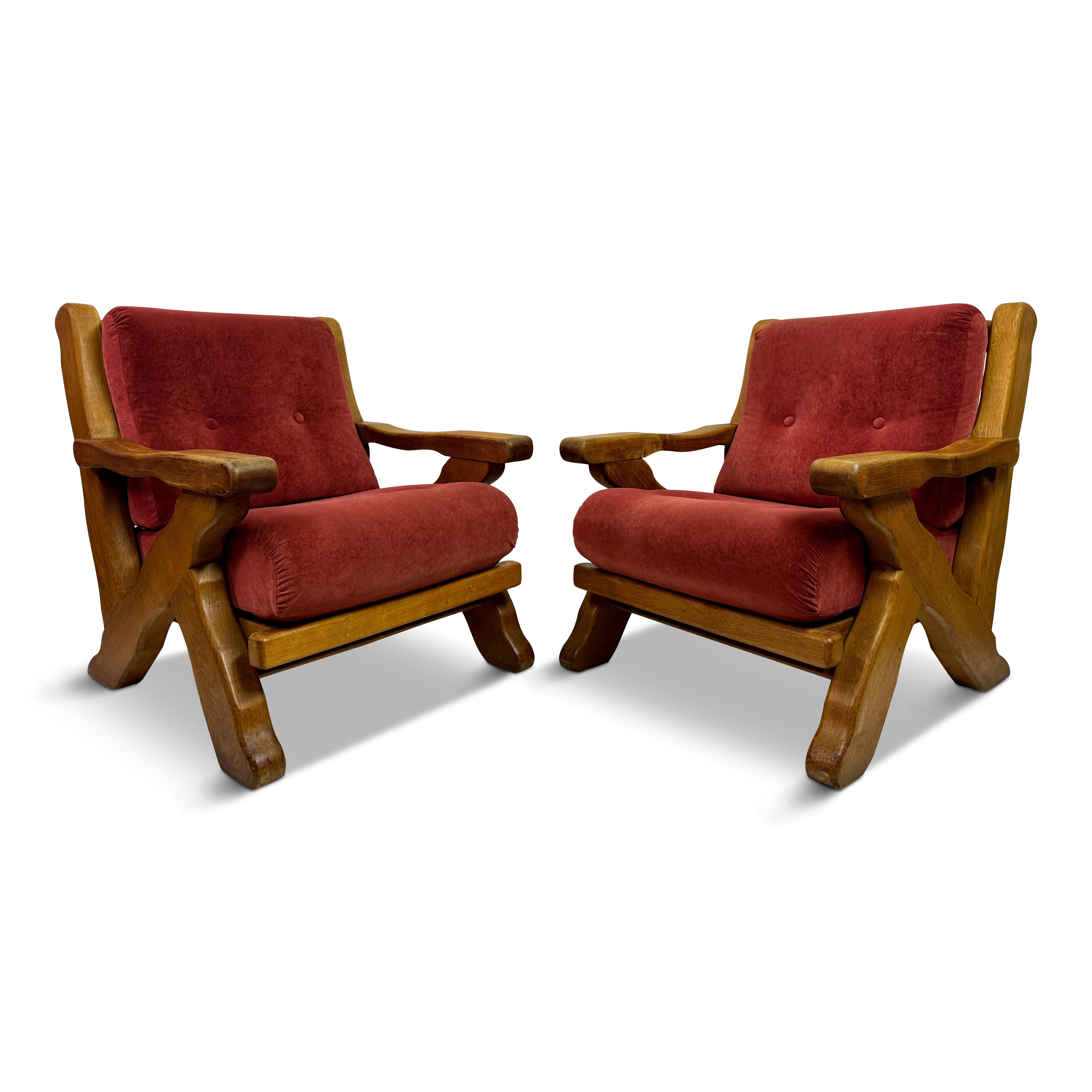 Paire de fauteuils brutalistes belges des années 1960 en vente 10