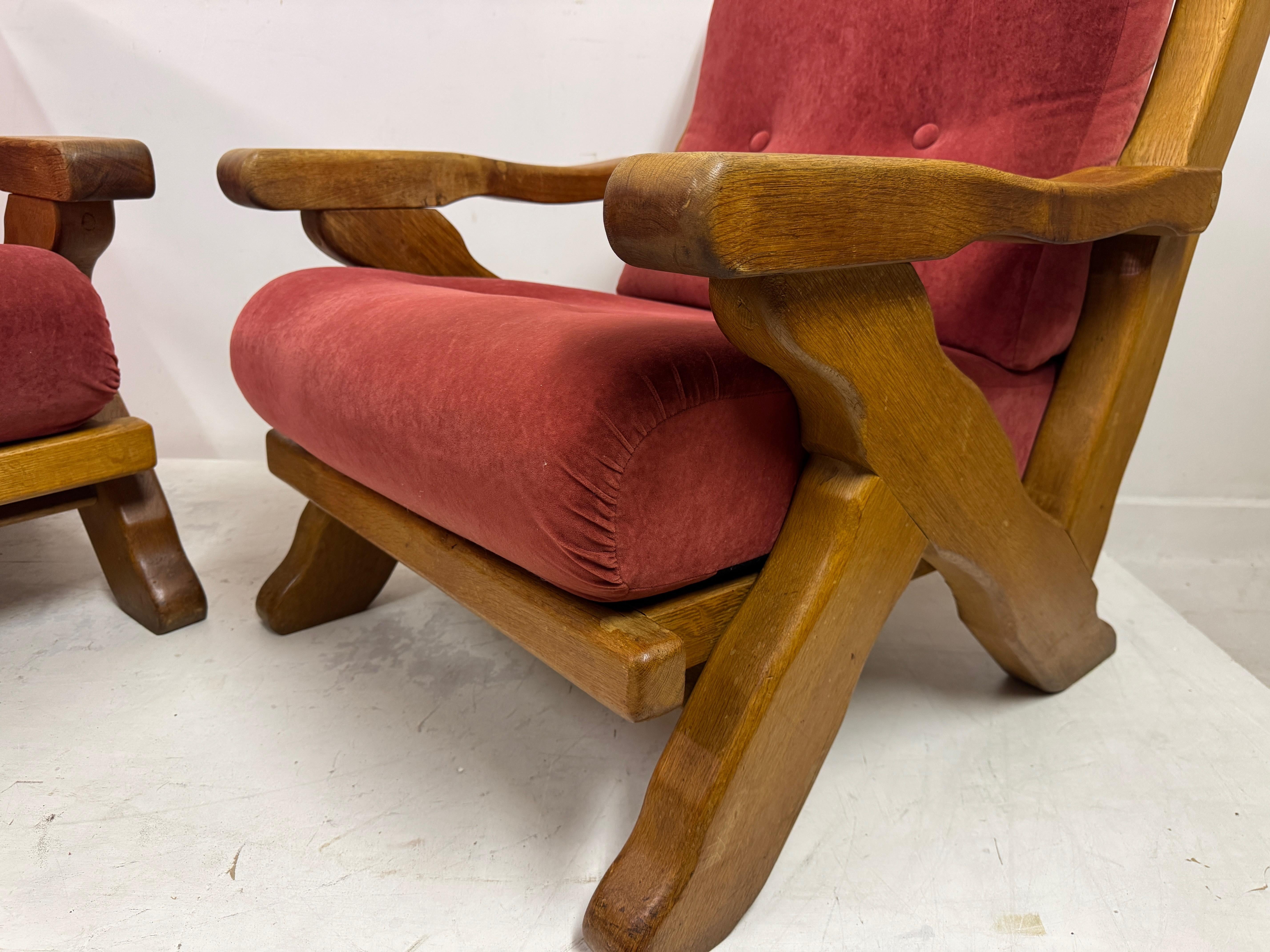 Paire de fauteuils brutalistes belges des années 1960 en vente 1