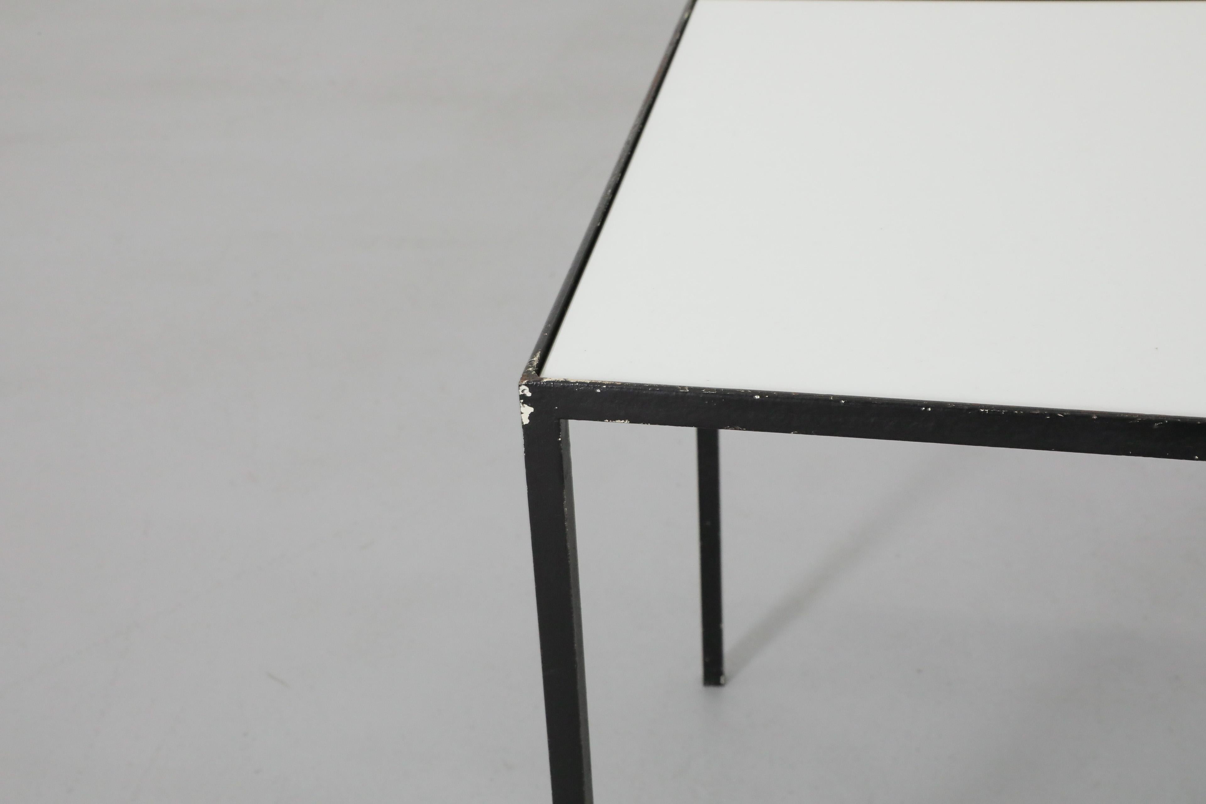 Pair of 1960's Black & White Glass Artimeta Side Tables For Sale 5