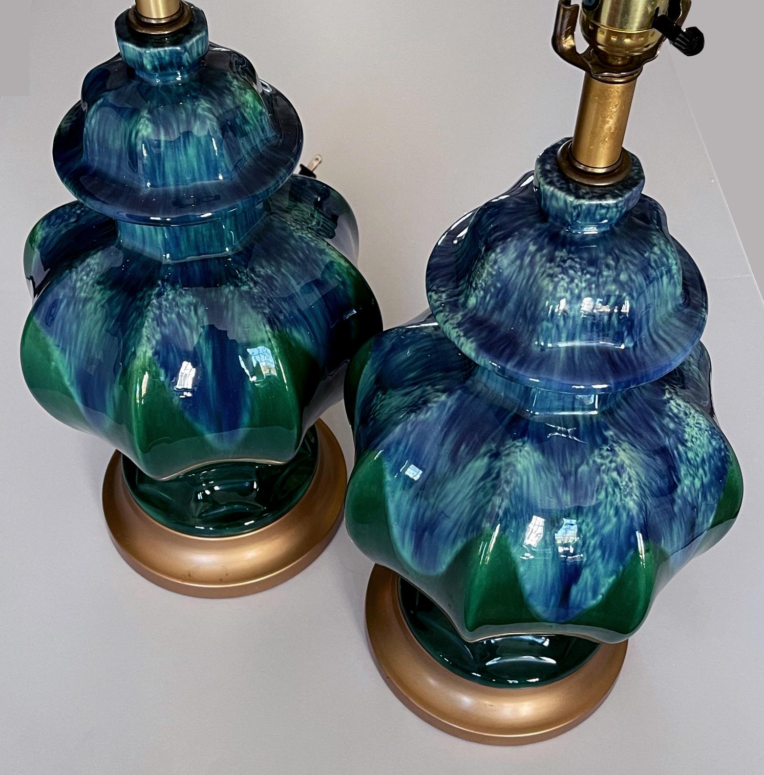 blue ginger jar lamps