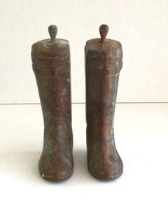 Pair of 1960s Brass Boot Bookends